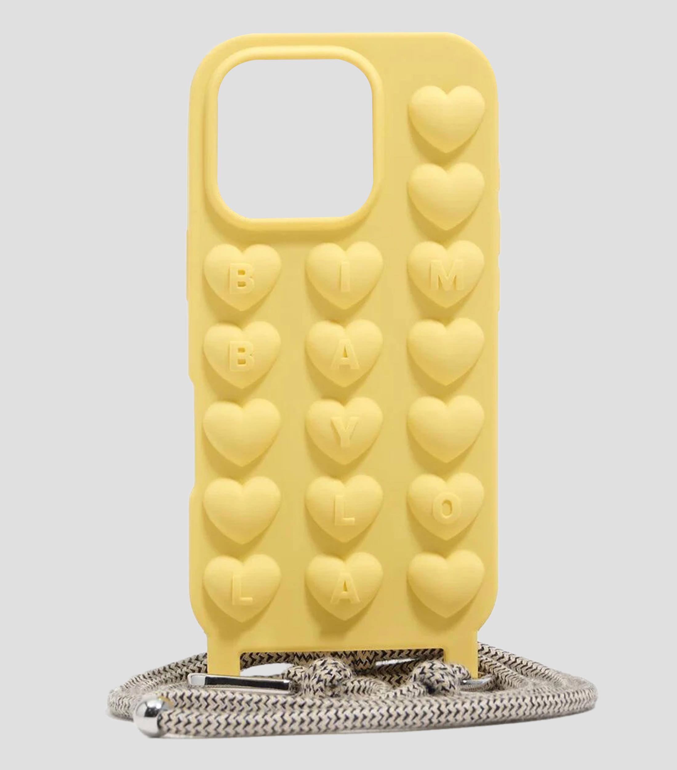 Funda de silicona con cuerda para iPhone 15 Pro