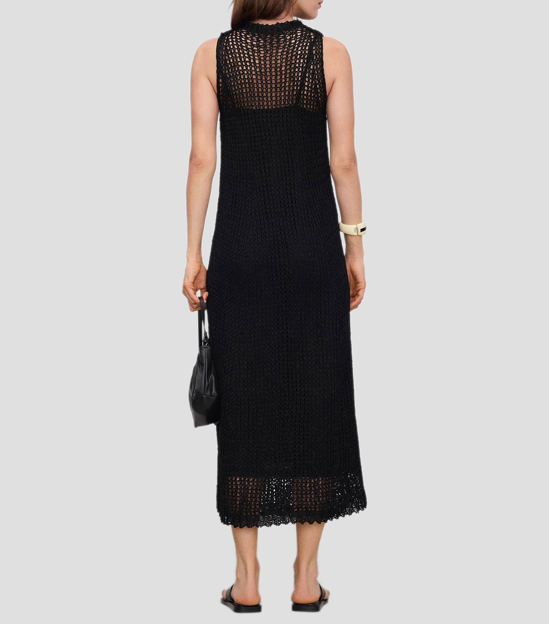 Vestido largo liso Mujer