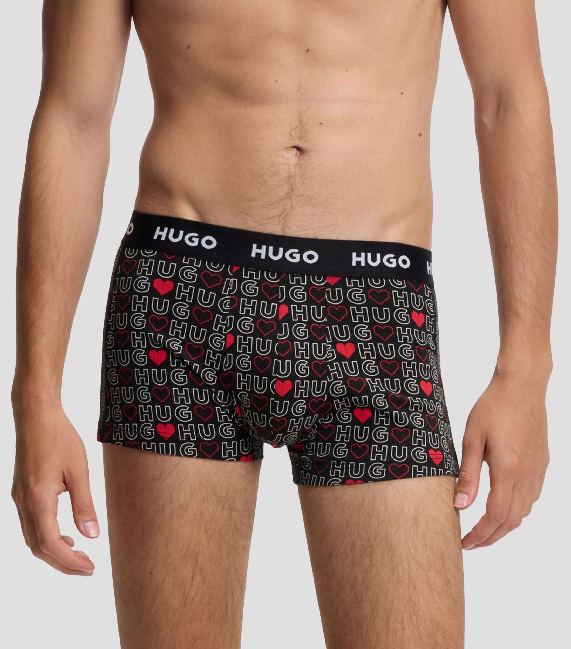 Set de Bóxers cortos 3 piezas de algodón elástico con logos Hombre