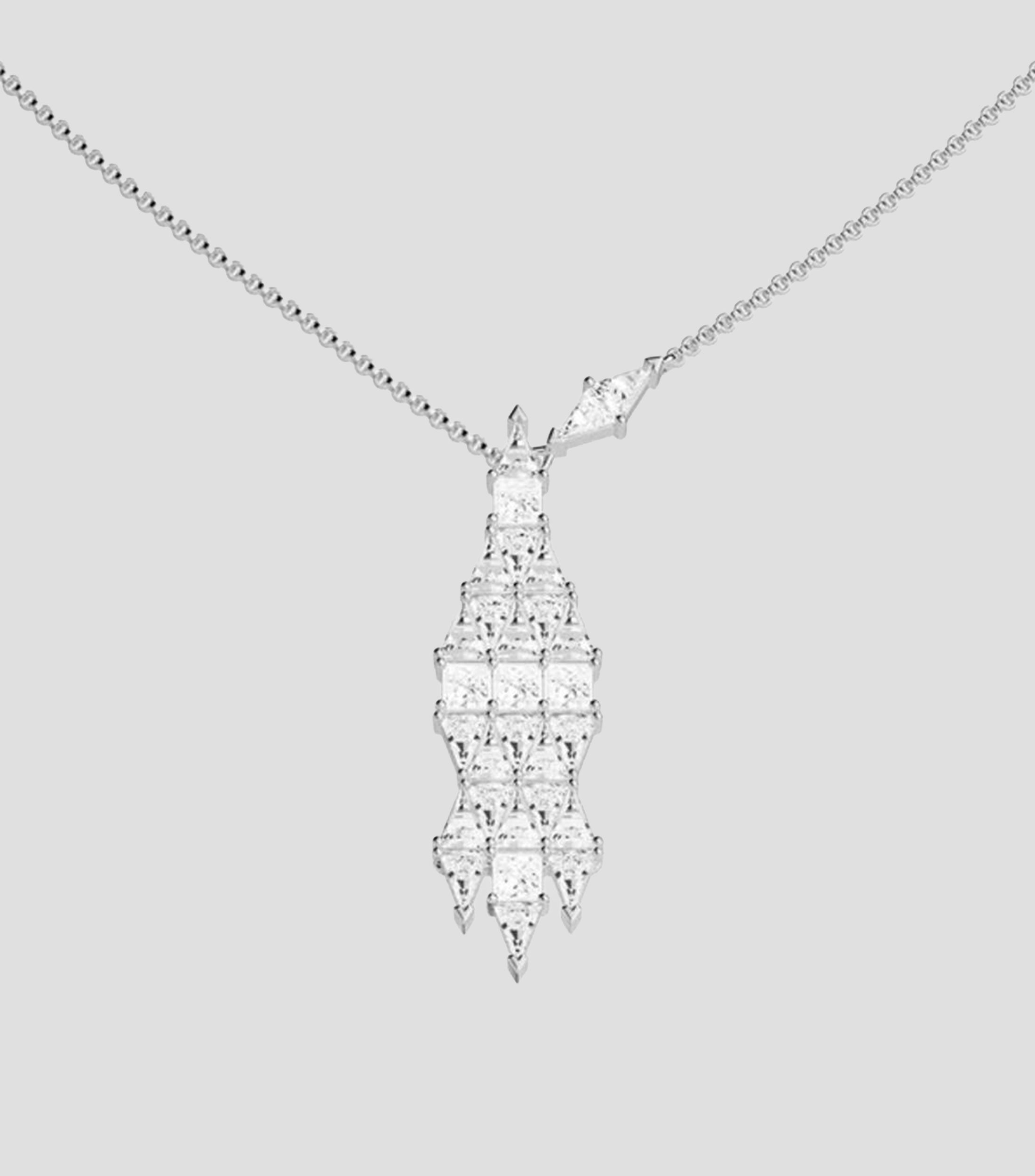 Collar ajustable en plata Printemps con circonitas Mujer