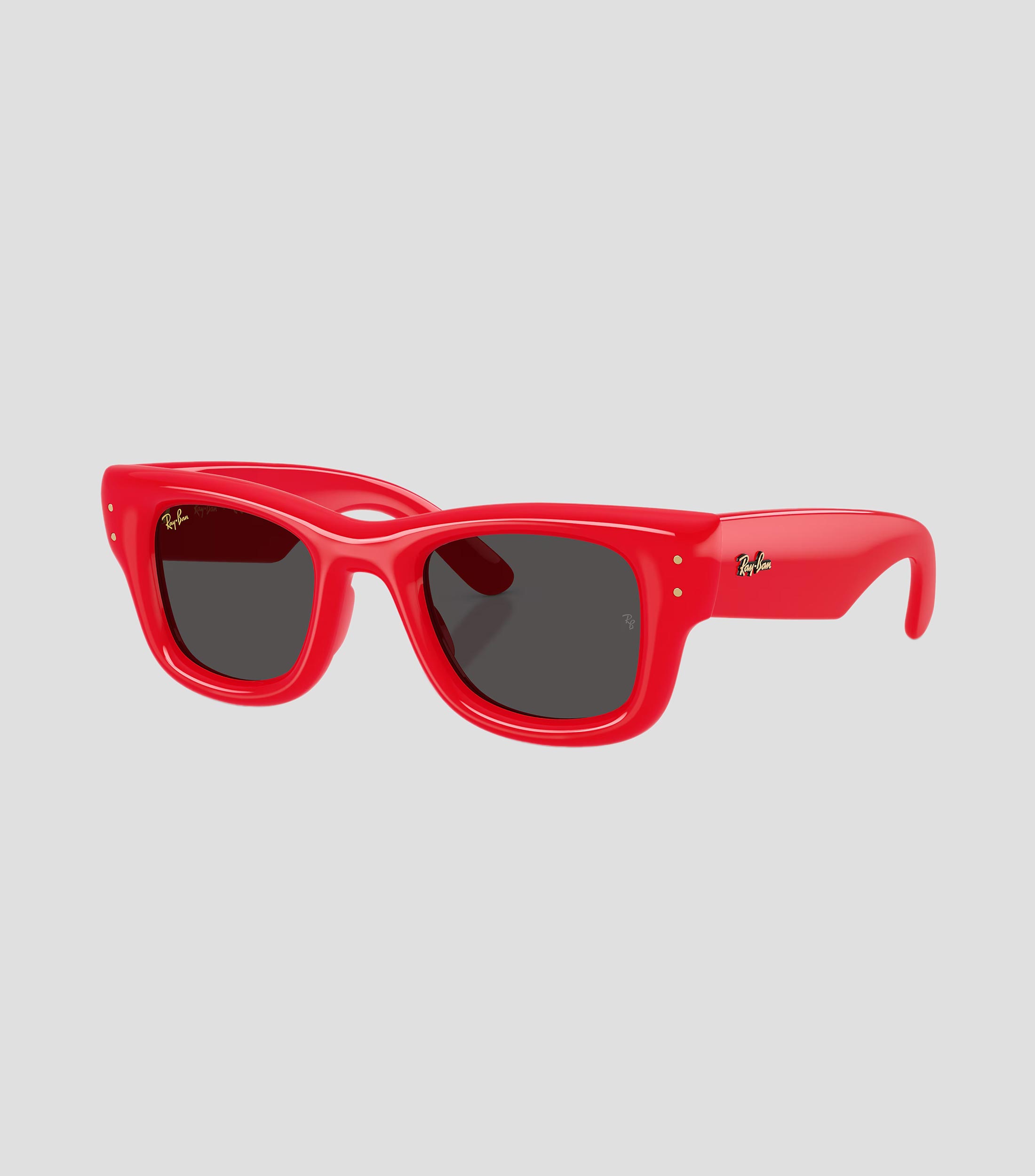 Lentes de sol cuadrados Wayfarer Puffer rojos Unisex