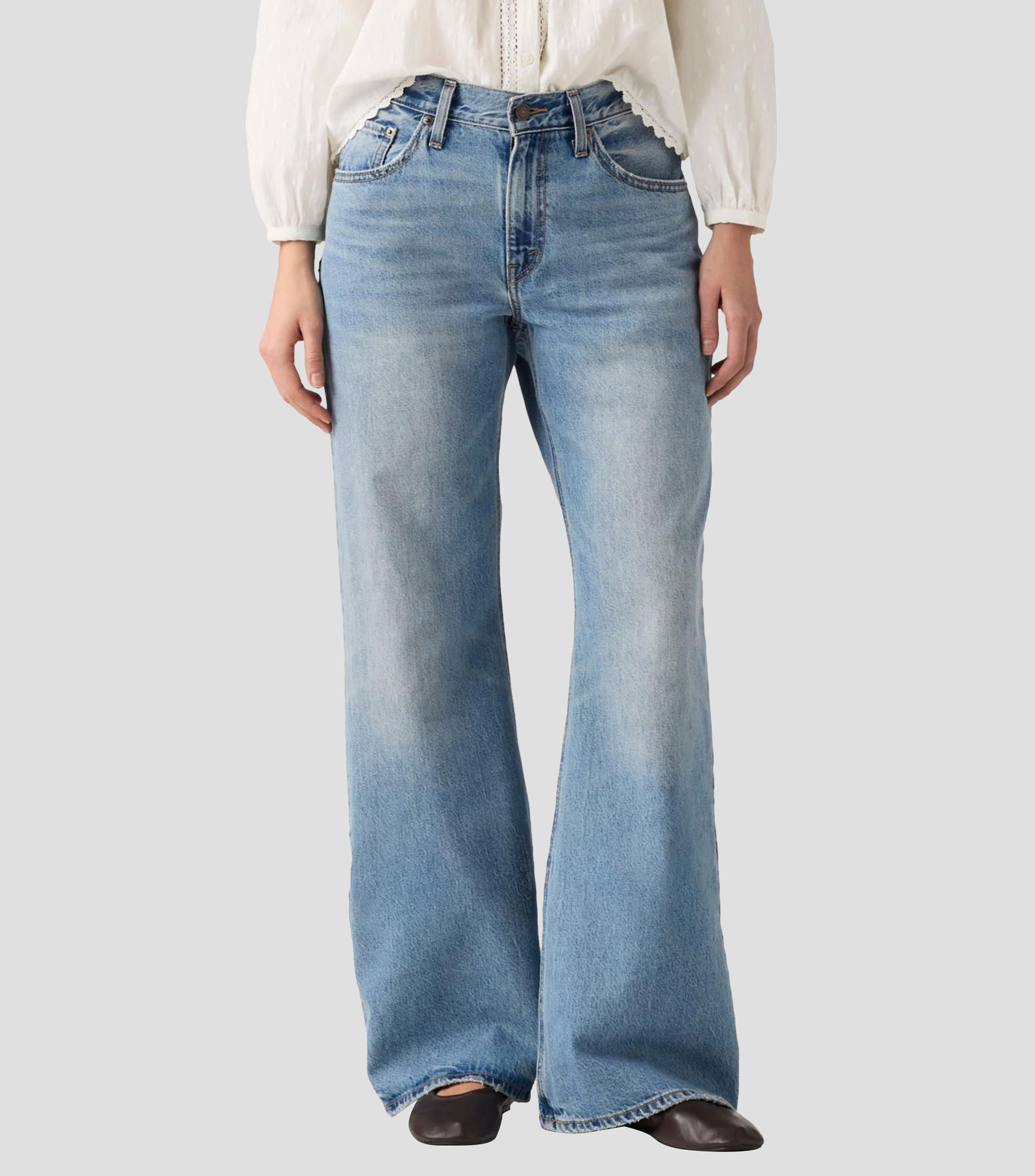 Jeans de corte amplio Mujer