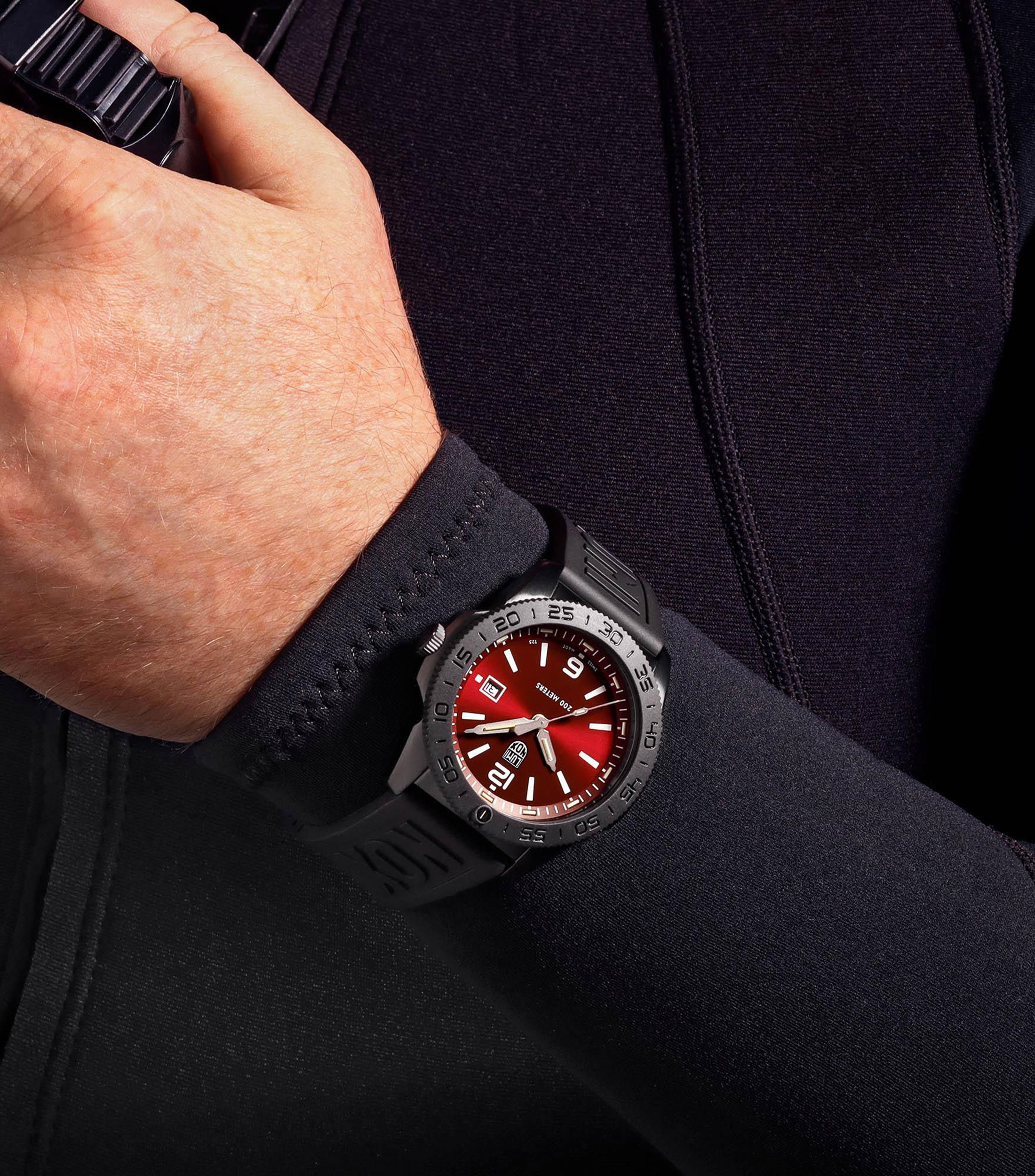 Reloj para Hombre Pacific Diver Red Steel casual negro