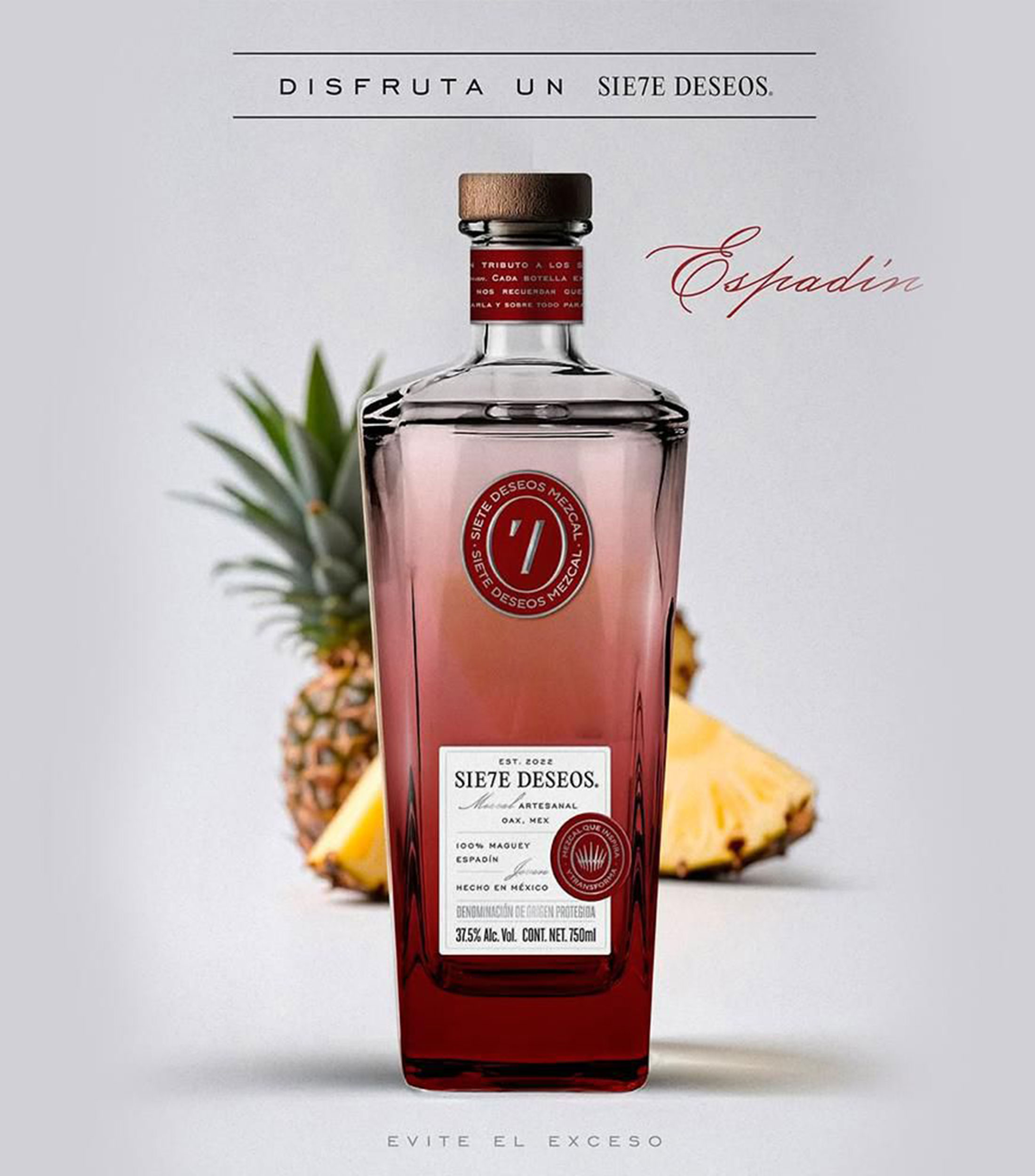 Mezcal 7 Deseos Espadín, 750 ml