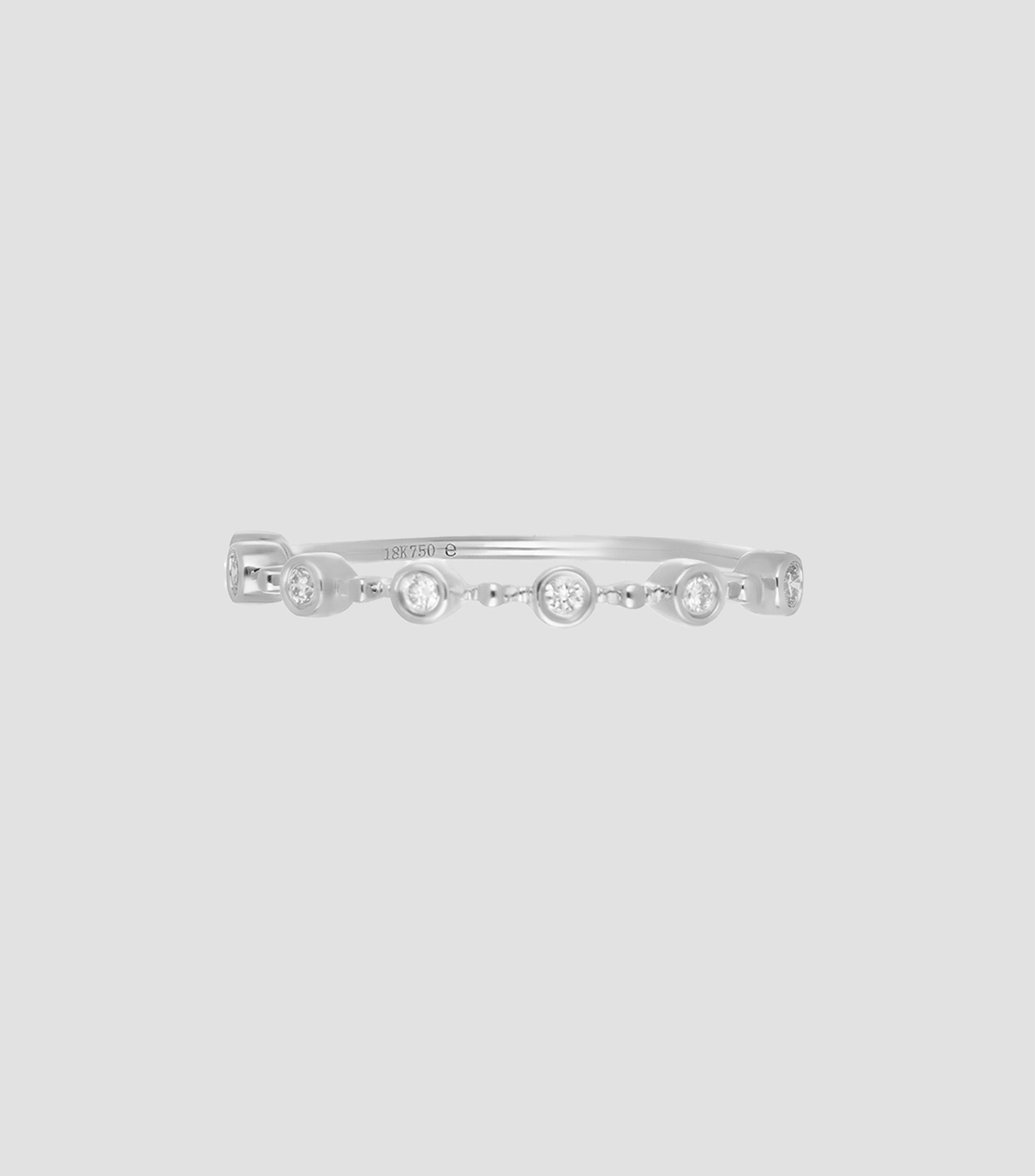 Anillo en oro blanco 18 kilates con diamantes Mujer