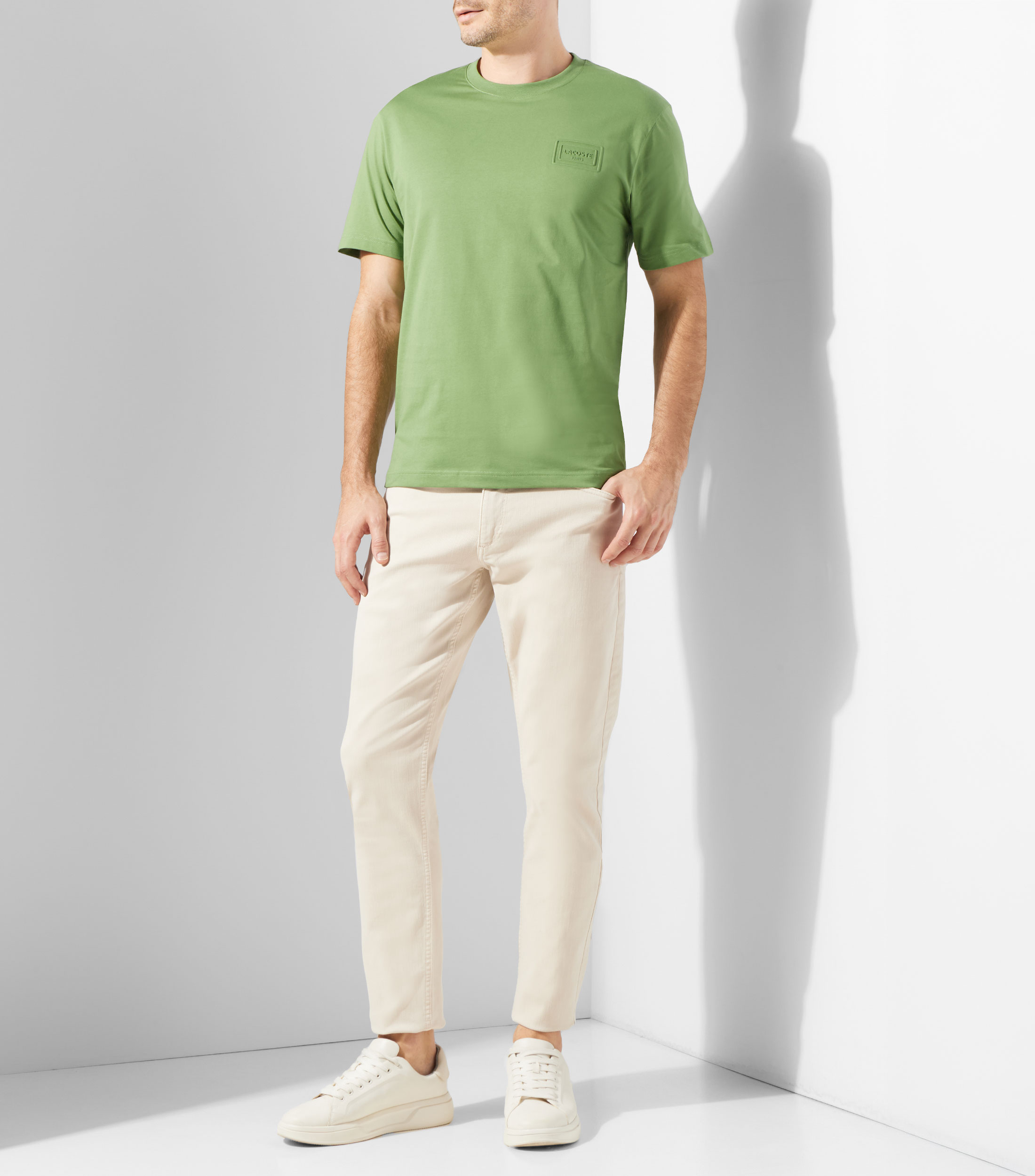 Playera cuello redondo manga corta lisa Hombre