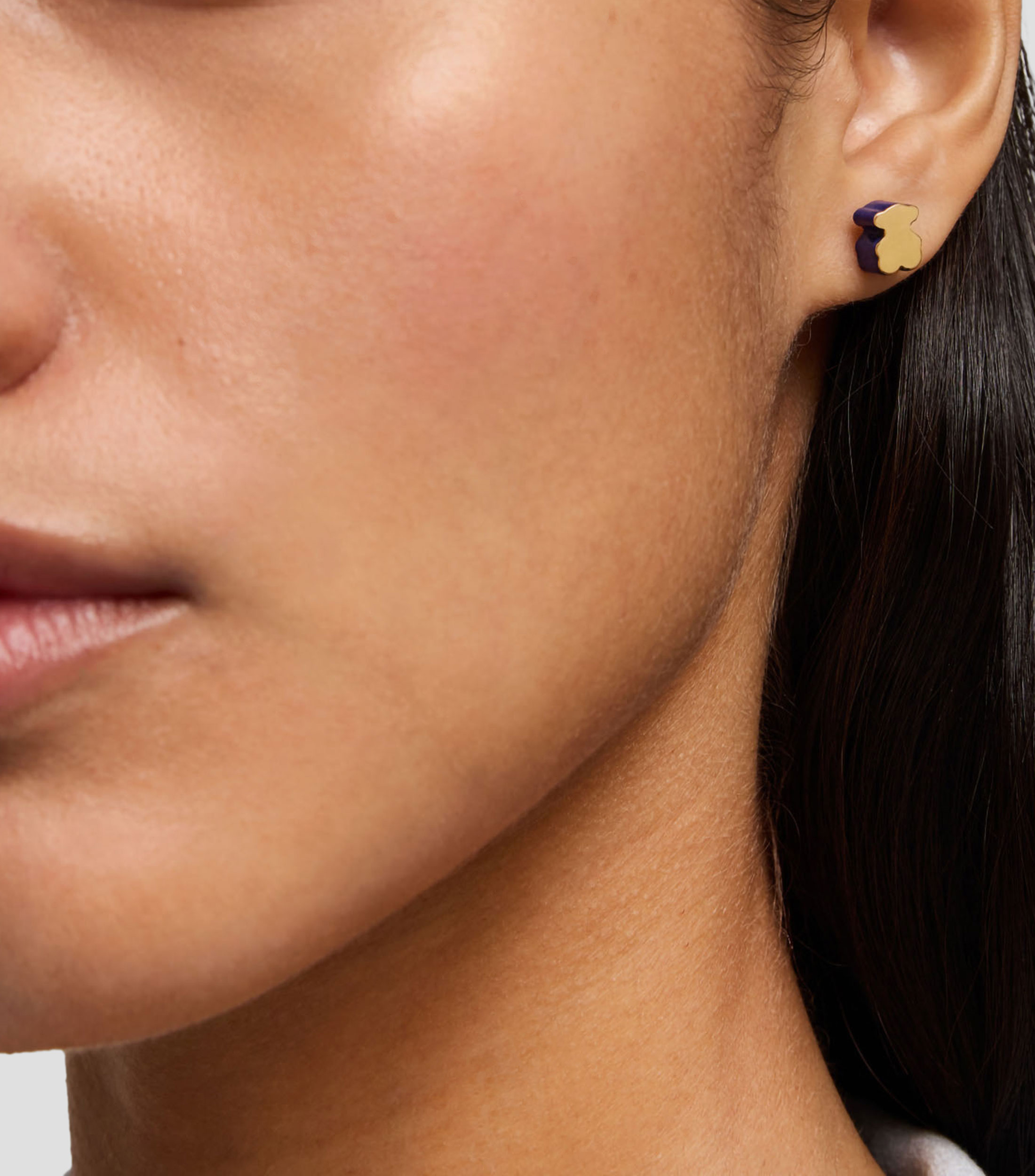 Aretes en Oro amarillo de 18 kilates con lapislázuli Tous 1950 Mujer
