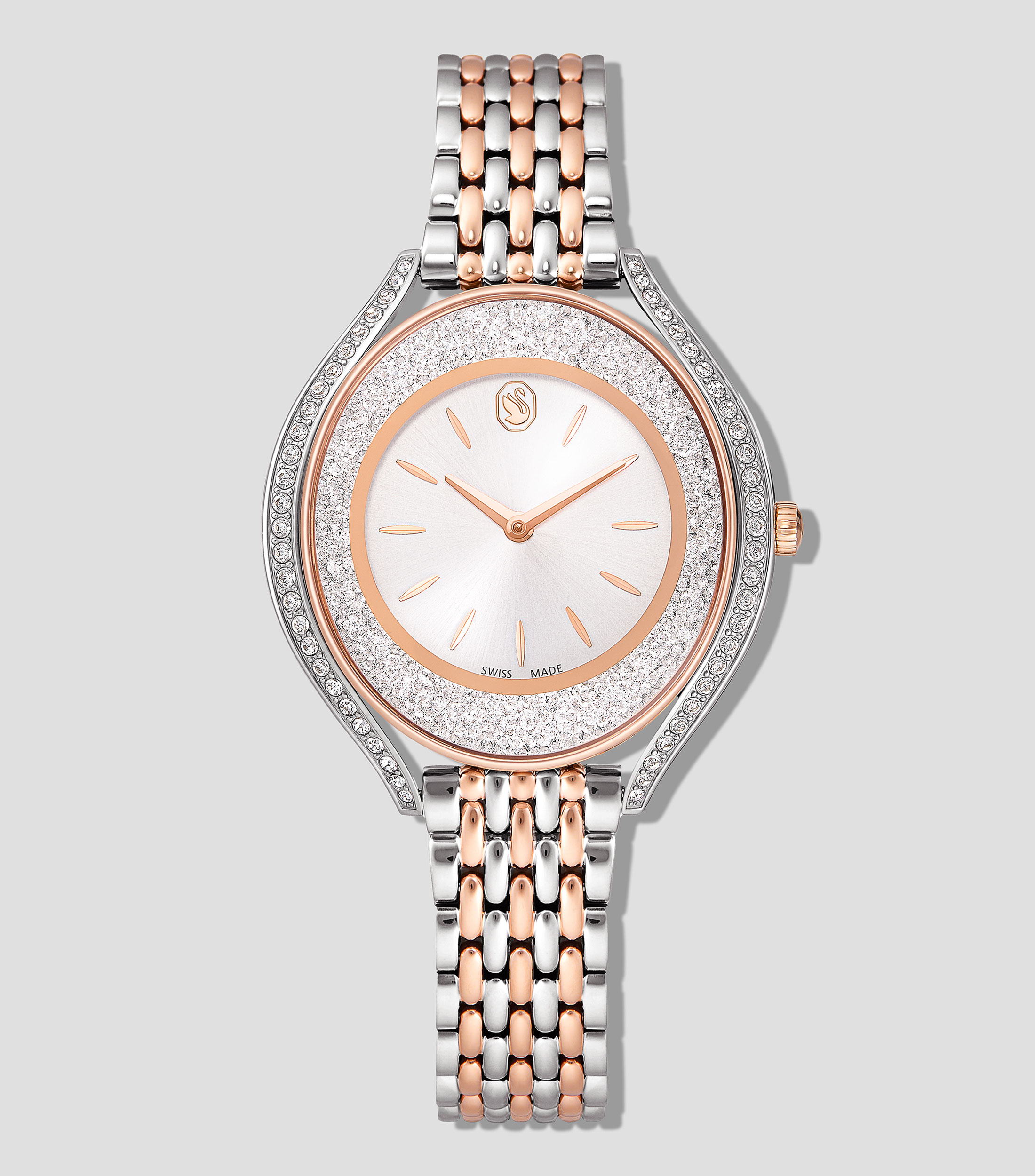 Reloj para mujer Crystalline Casual Plateado, Oro rosado