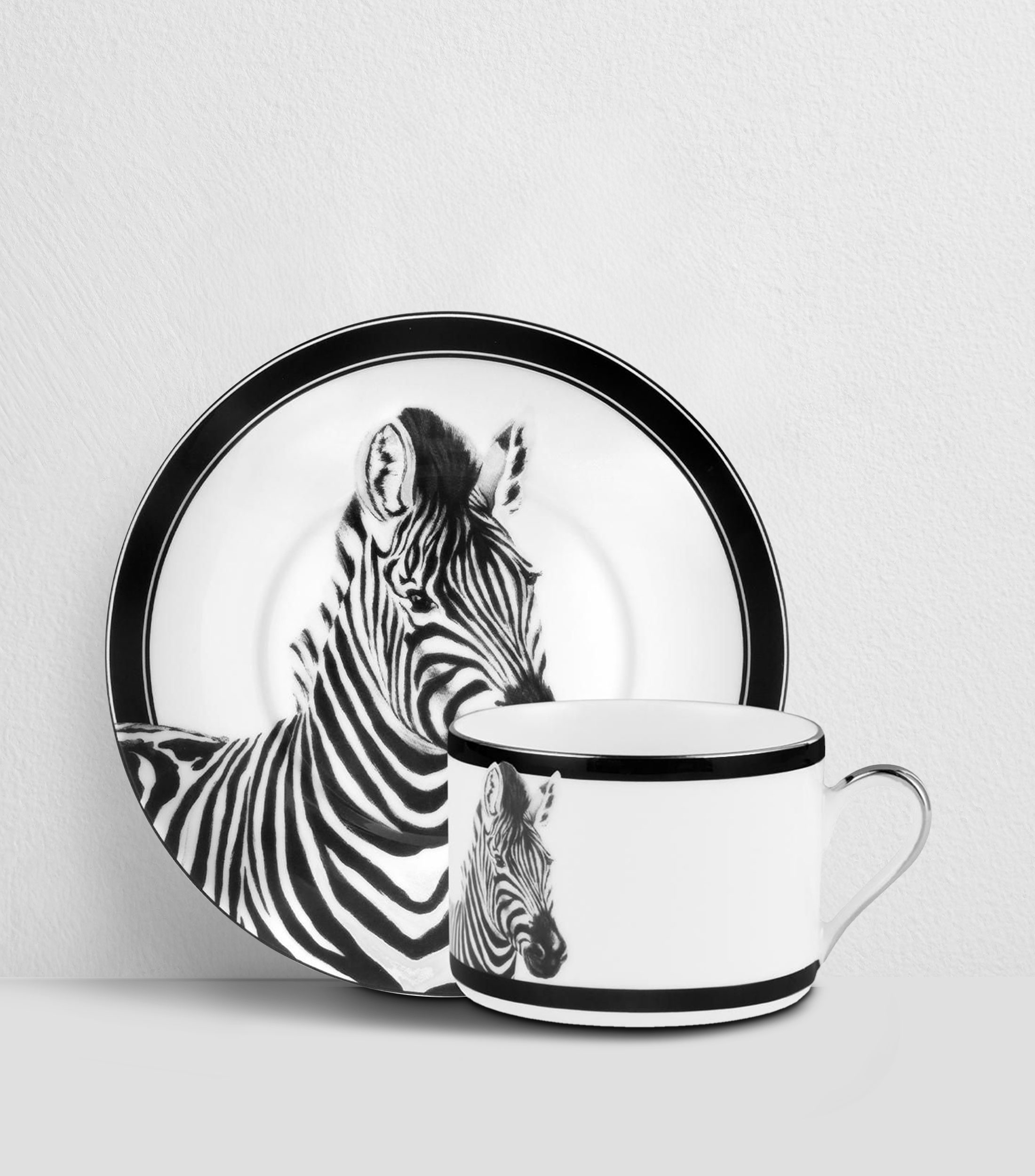 Taza para Té con plato Cebra