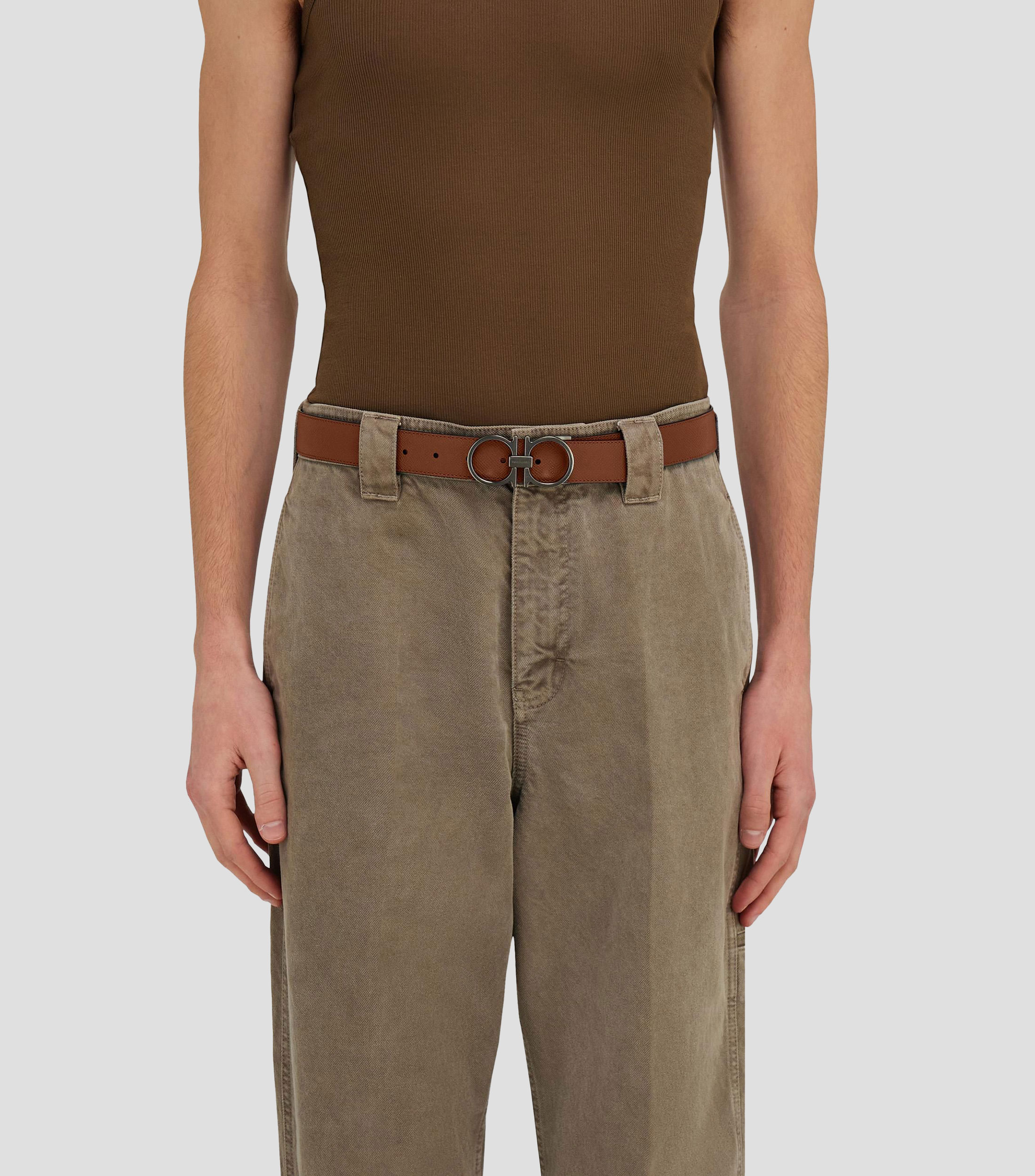 Cinturón reversible y ajustable Gancini Hombre