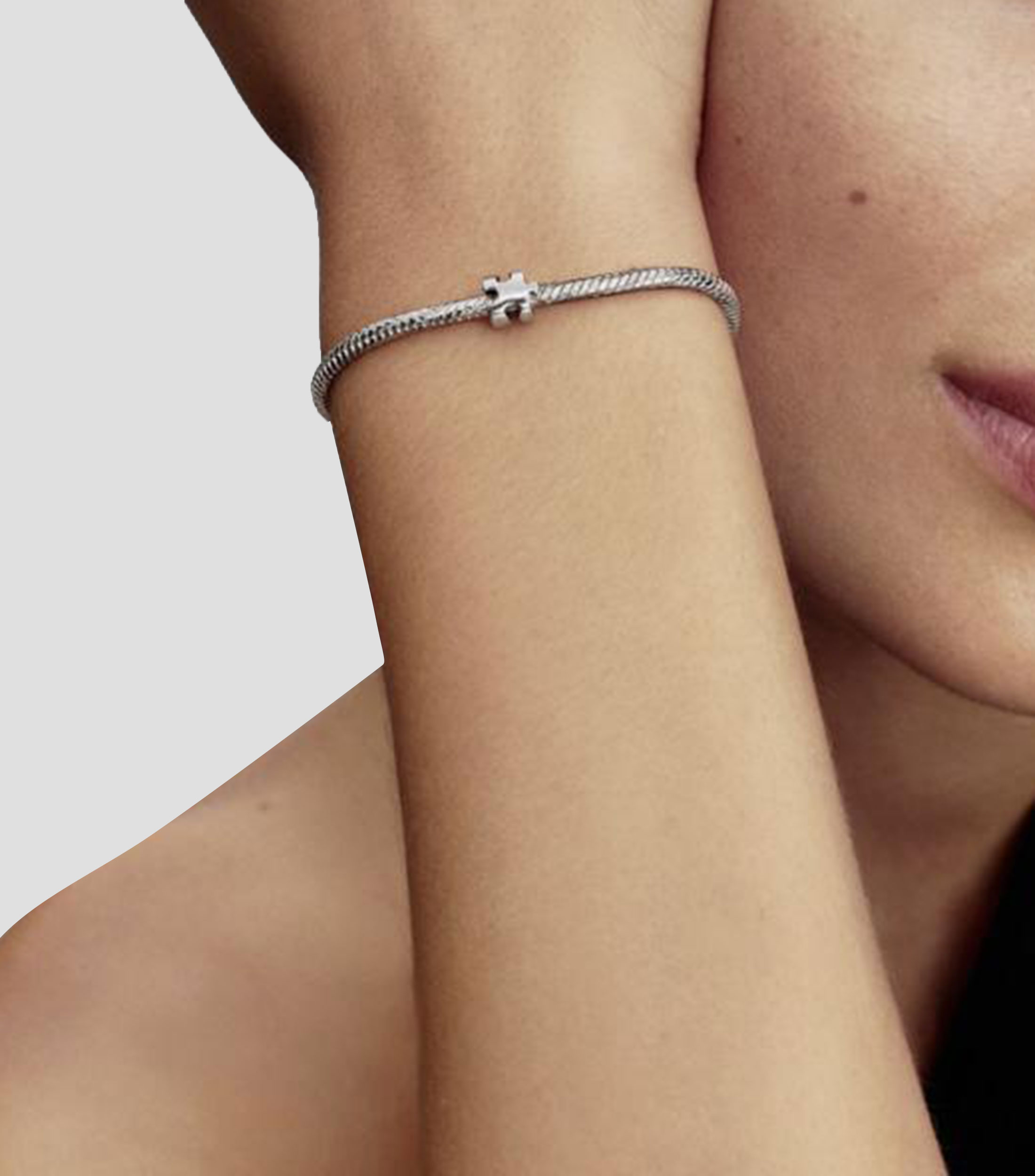 Charm en plata con pieza de rompecabezas Unisex
