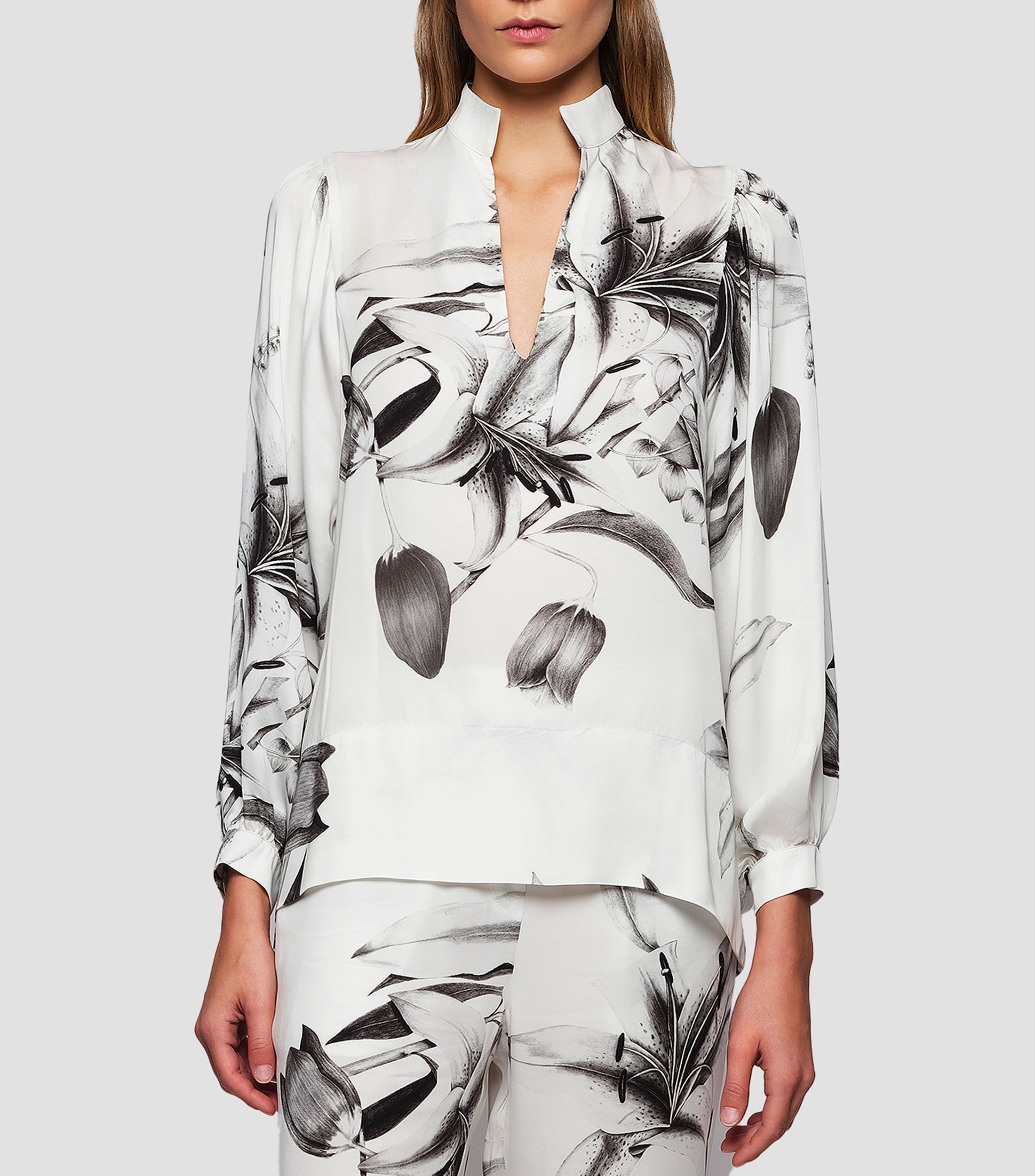 Mirto Blusa estampada con manga larga Mujer |El Palacio de Hierro