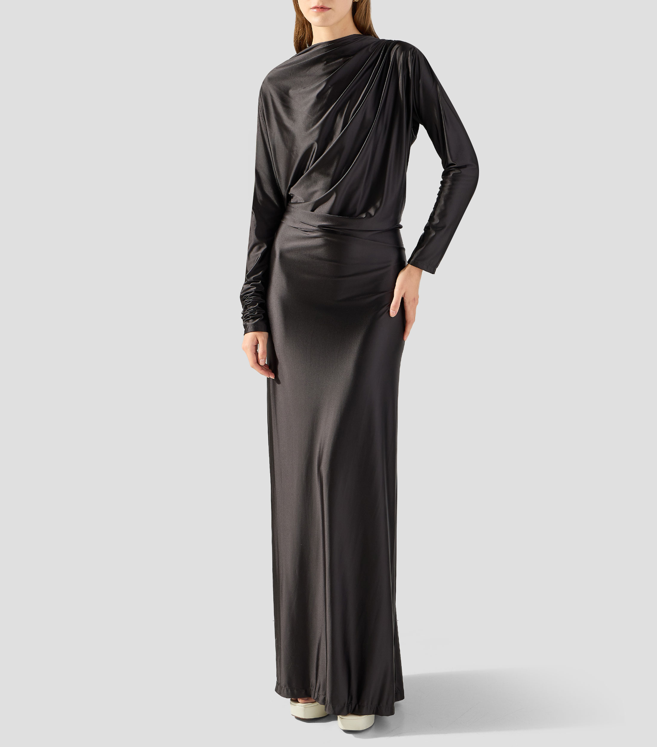 Vestido de fiesta largo liso Mujer