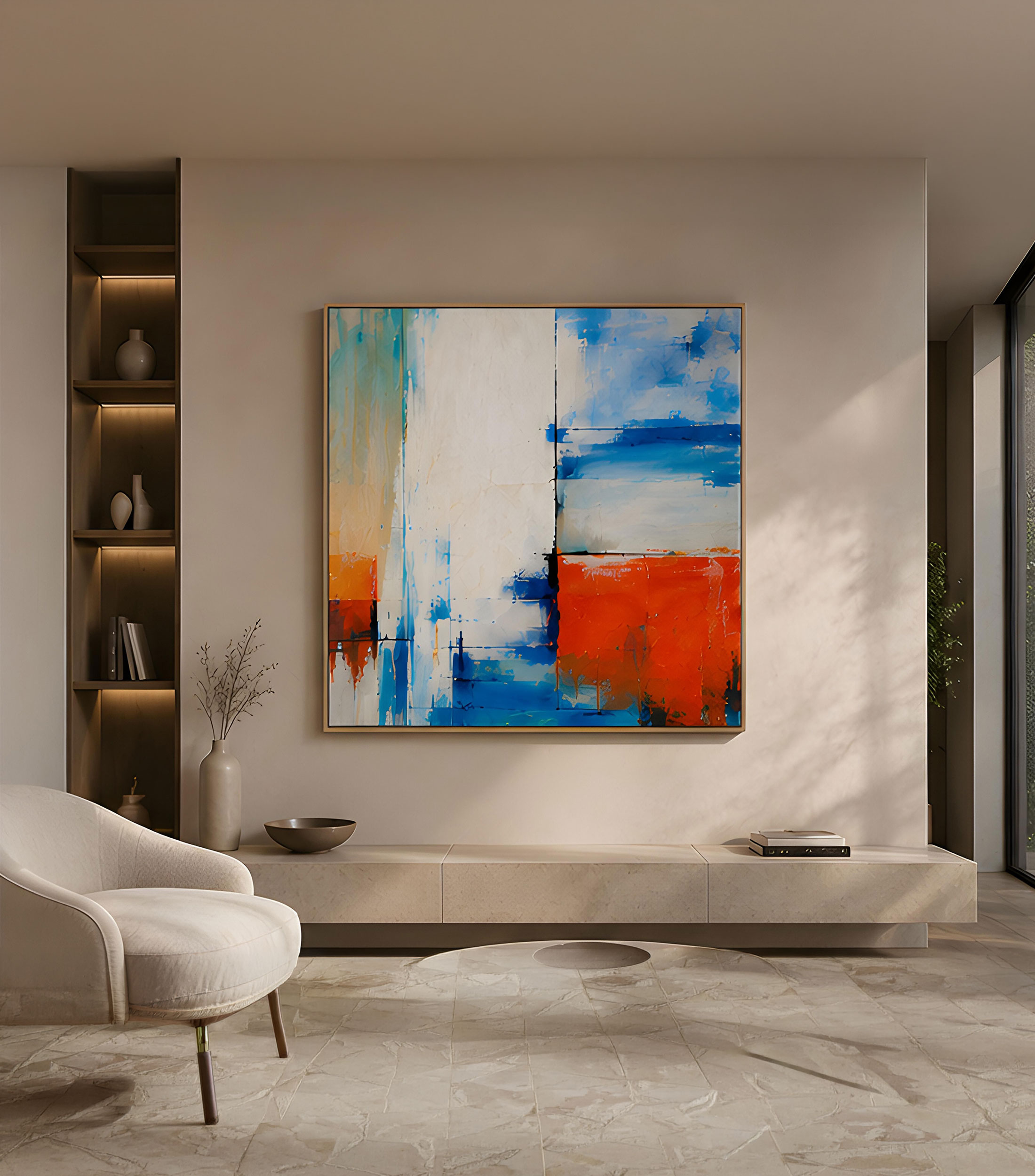 Cuadro decorativo Strokes en madera y plastico