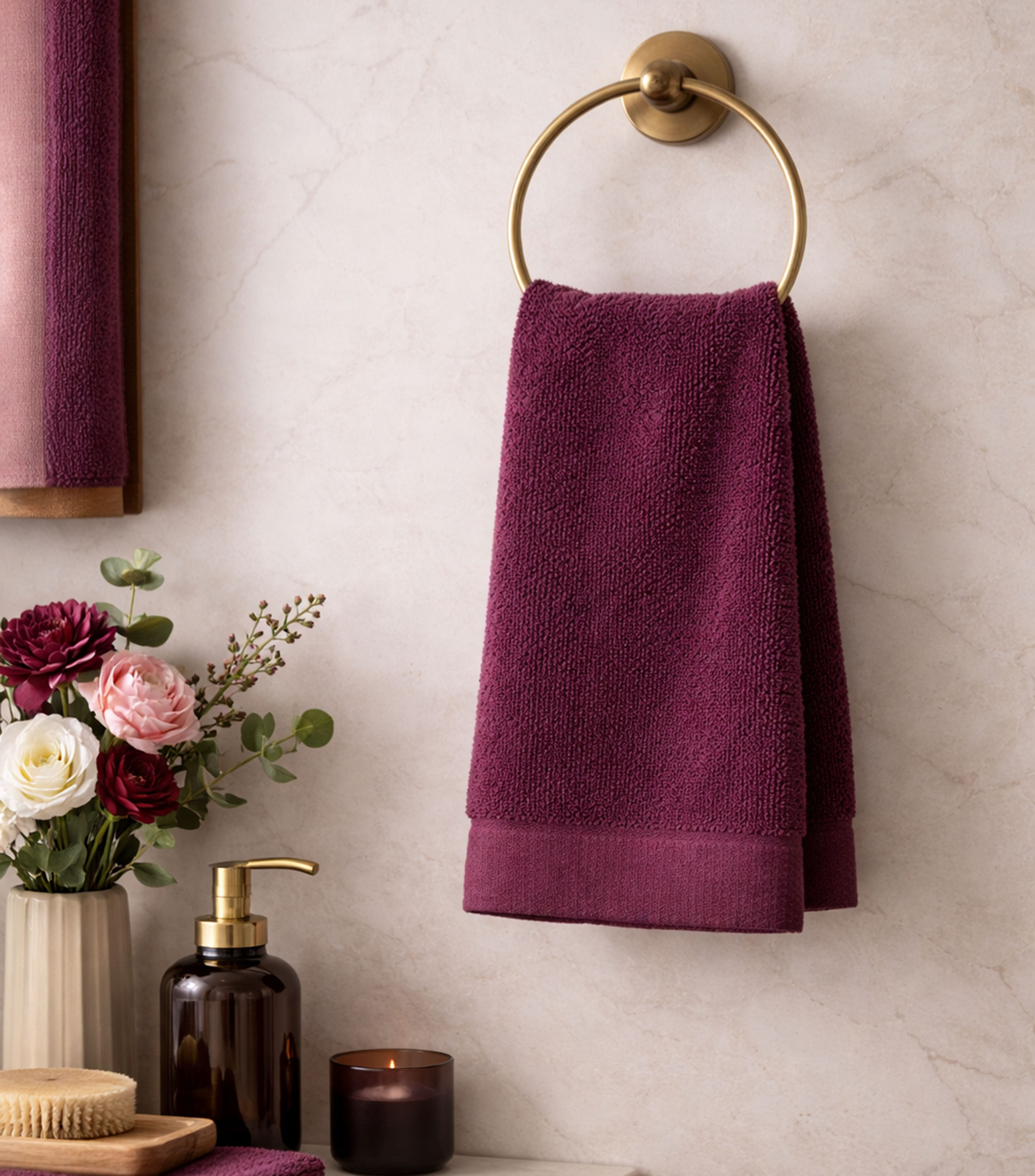 Toalla facial vino