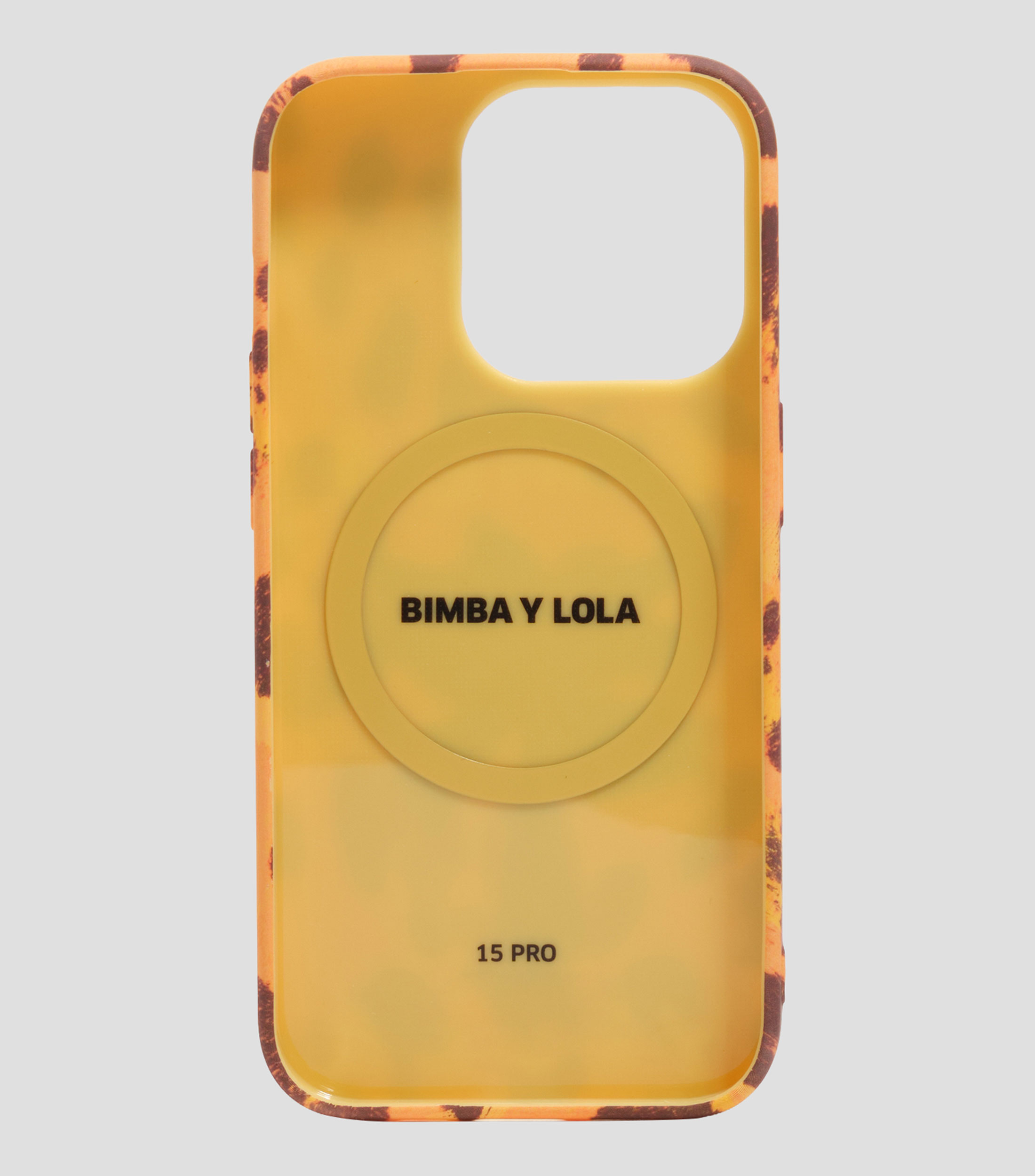 Funda rígida iPhone 15 Pro palmera amarilla Mujer