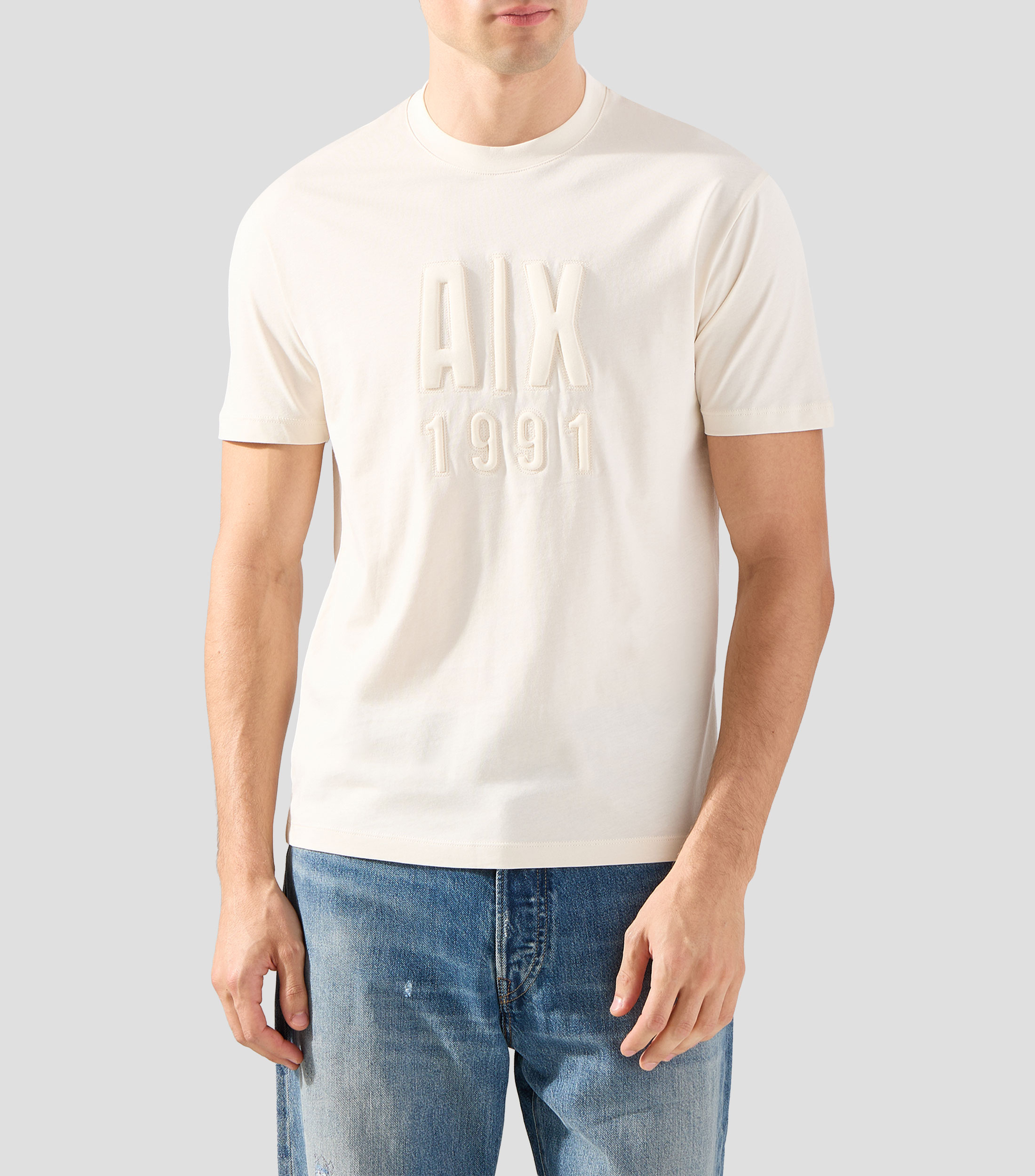 Playera cuello redondo manga corta lisa Hombre