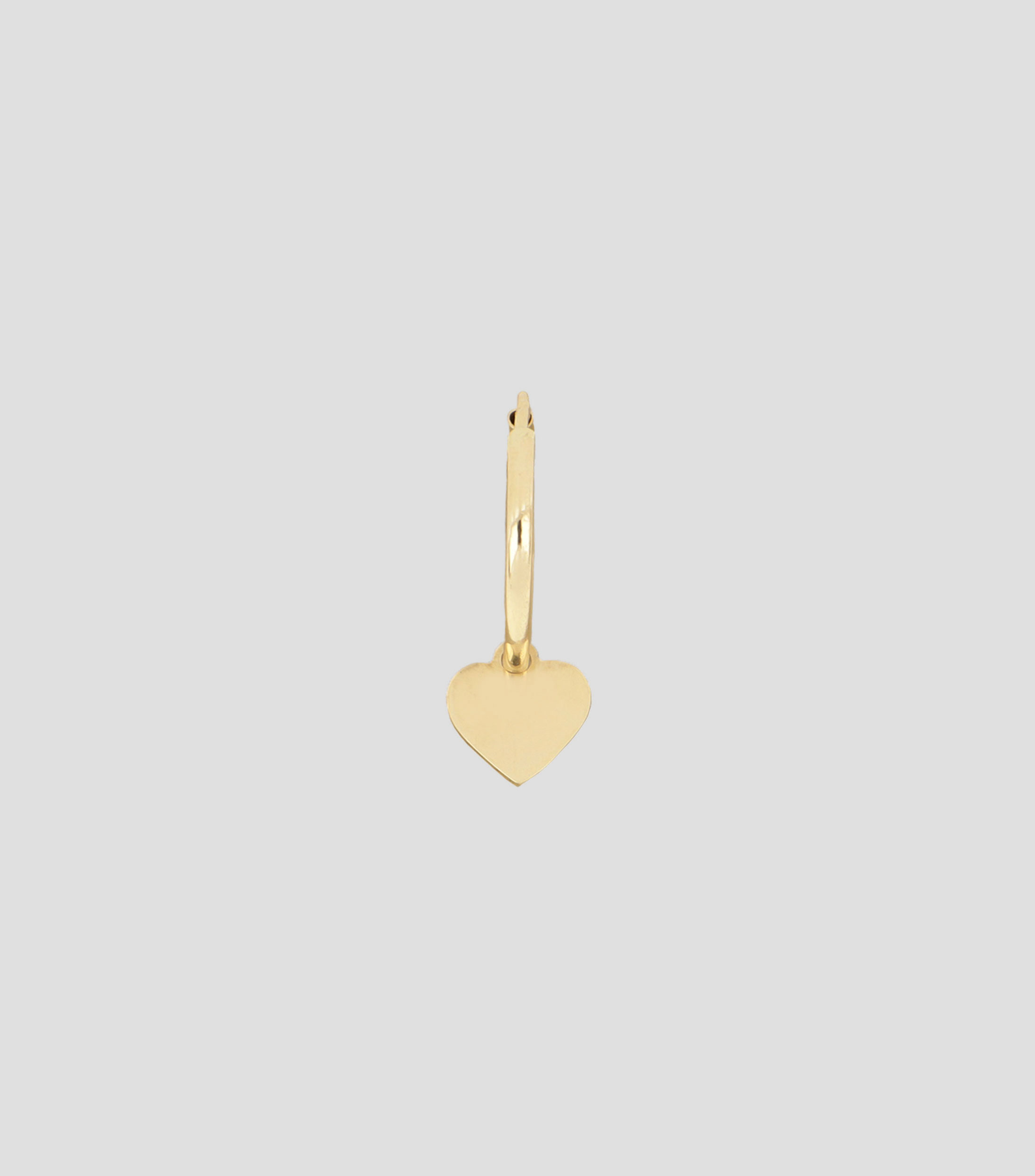 Aretes en oro amarillo 14 Kilates corazón Mujer