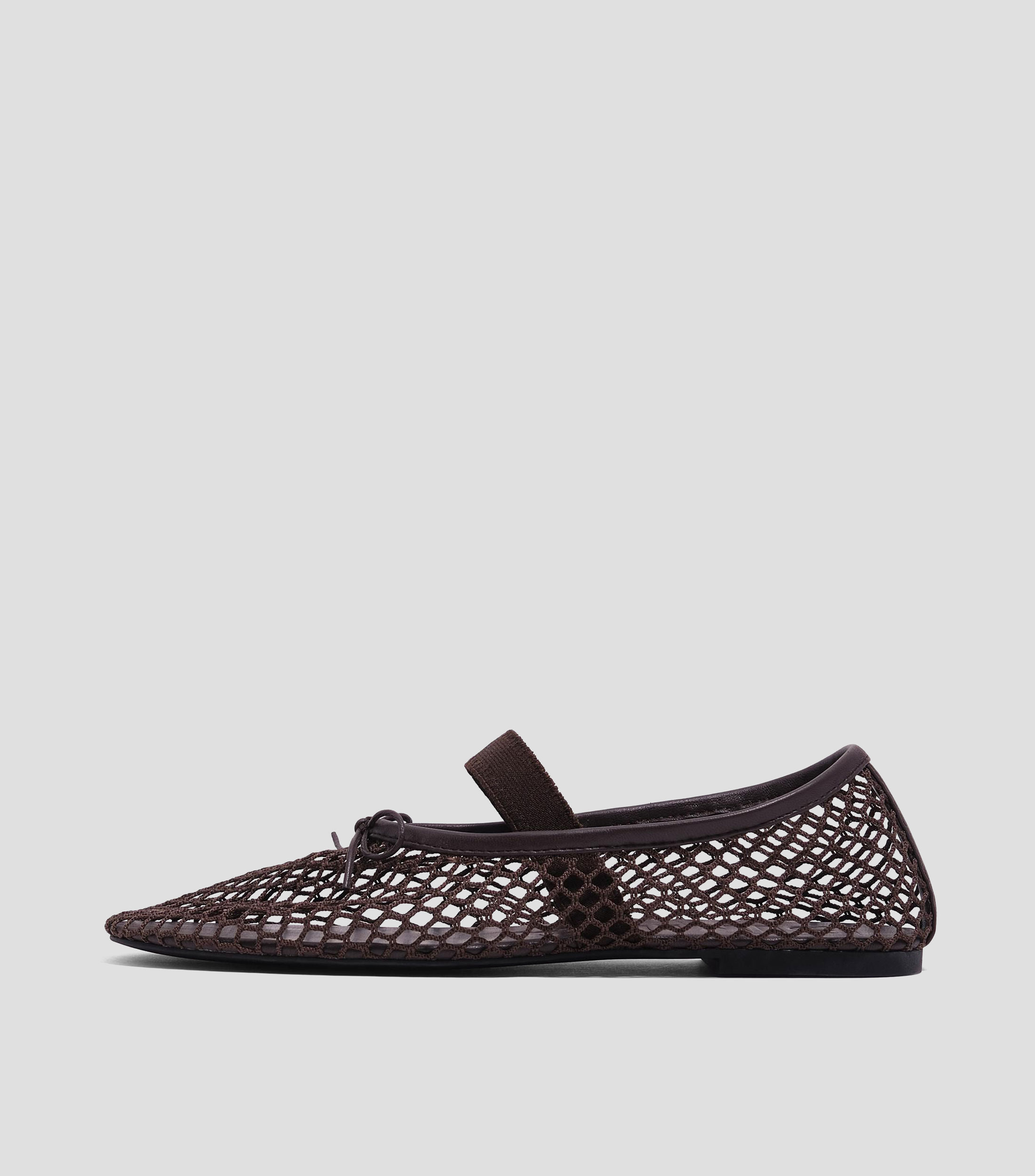 Flats rejilla chocolate Mujer
