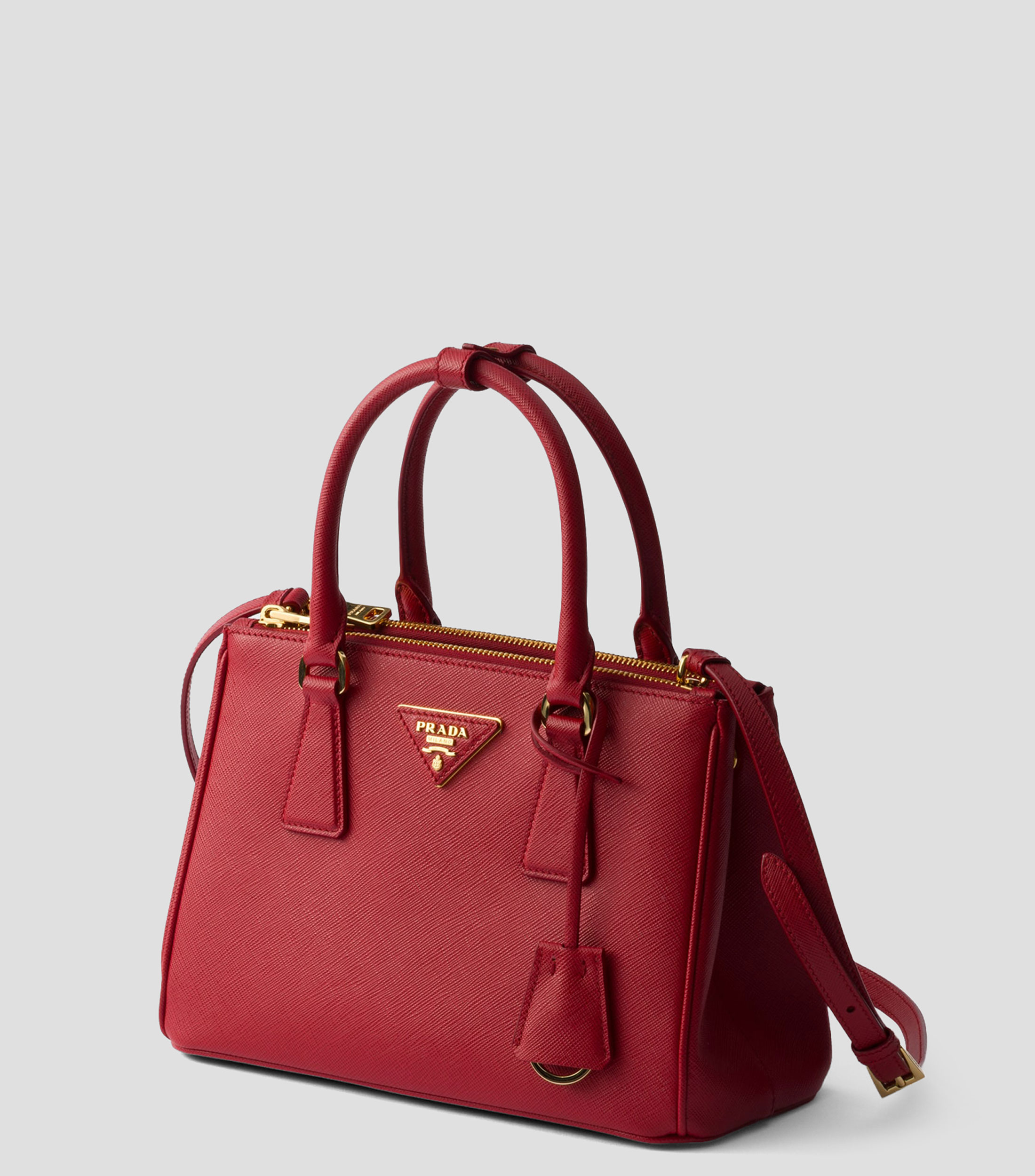 Bolsa Satchel Rojo en Piel Galleria, Mujer