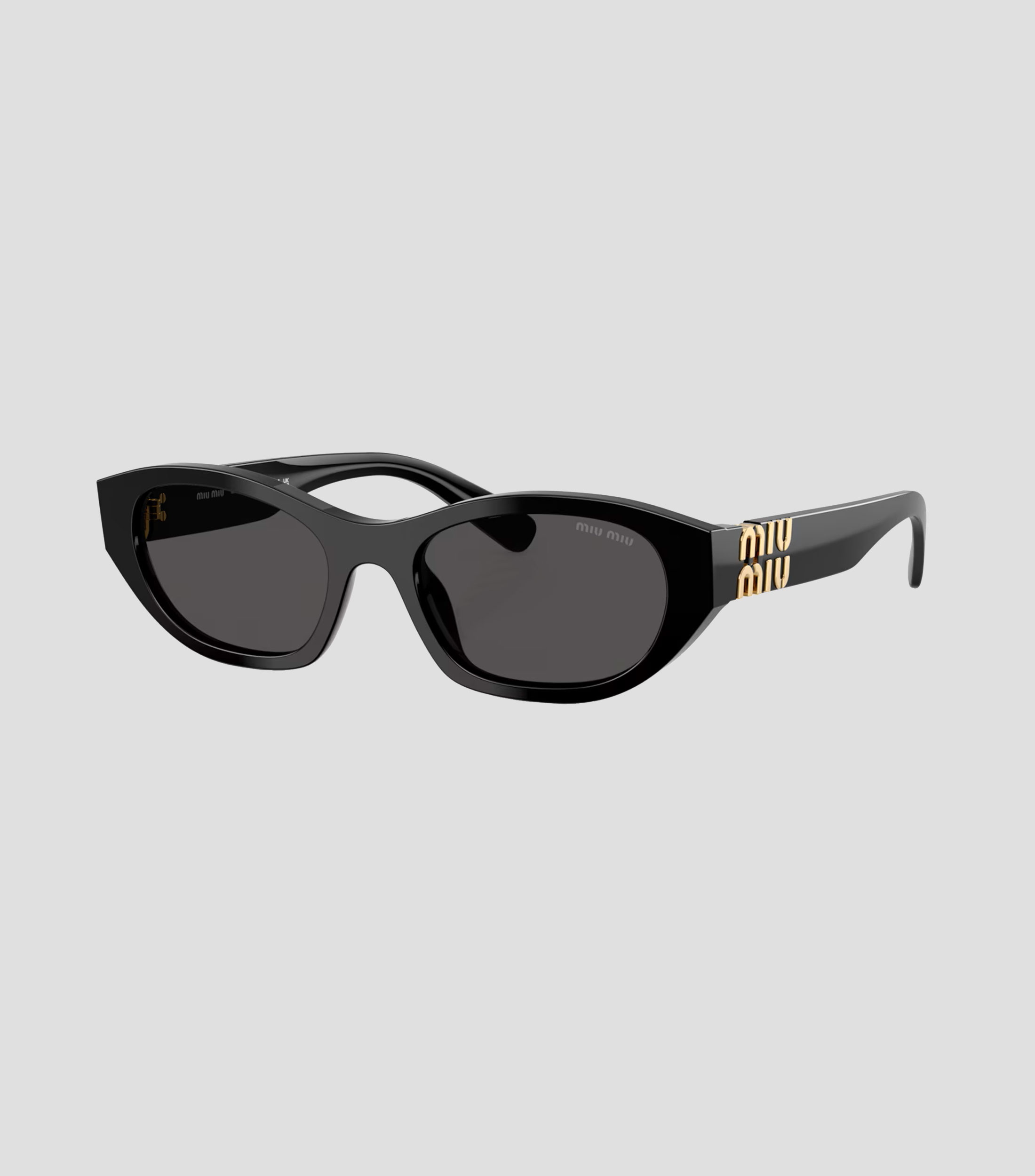 Lentes de sol ovalados negros Unisex