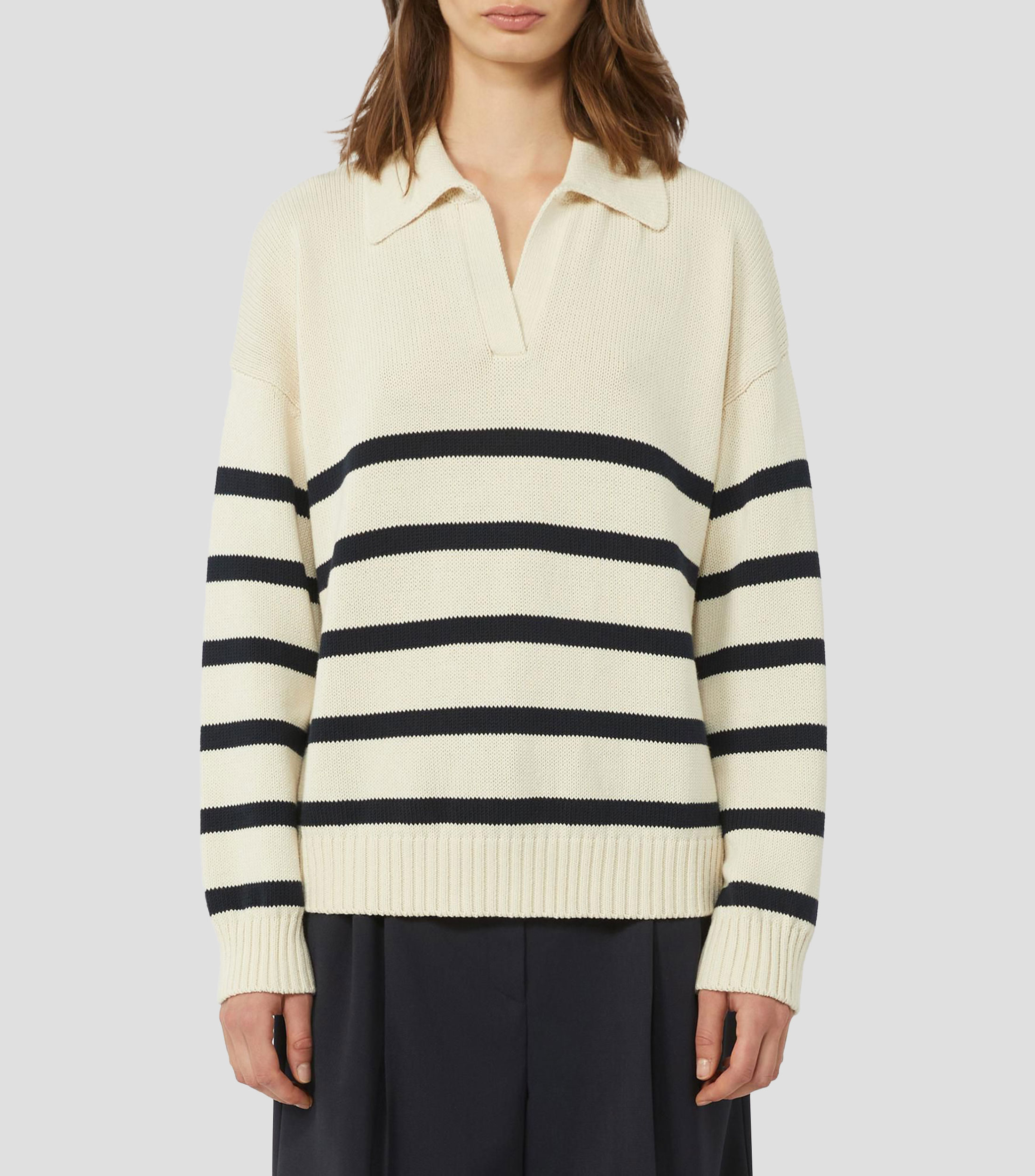 Suéter cuello tipo polo Mujer
