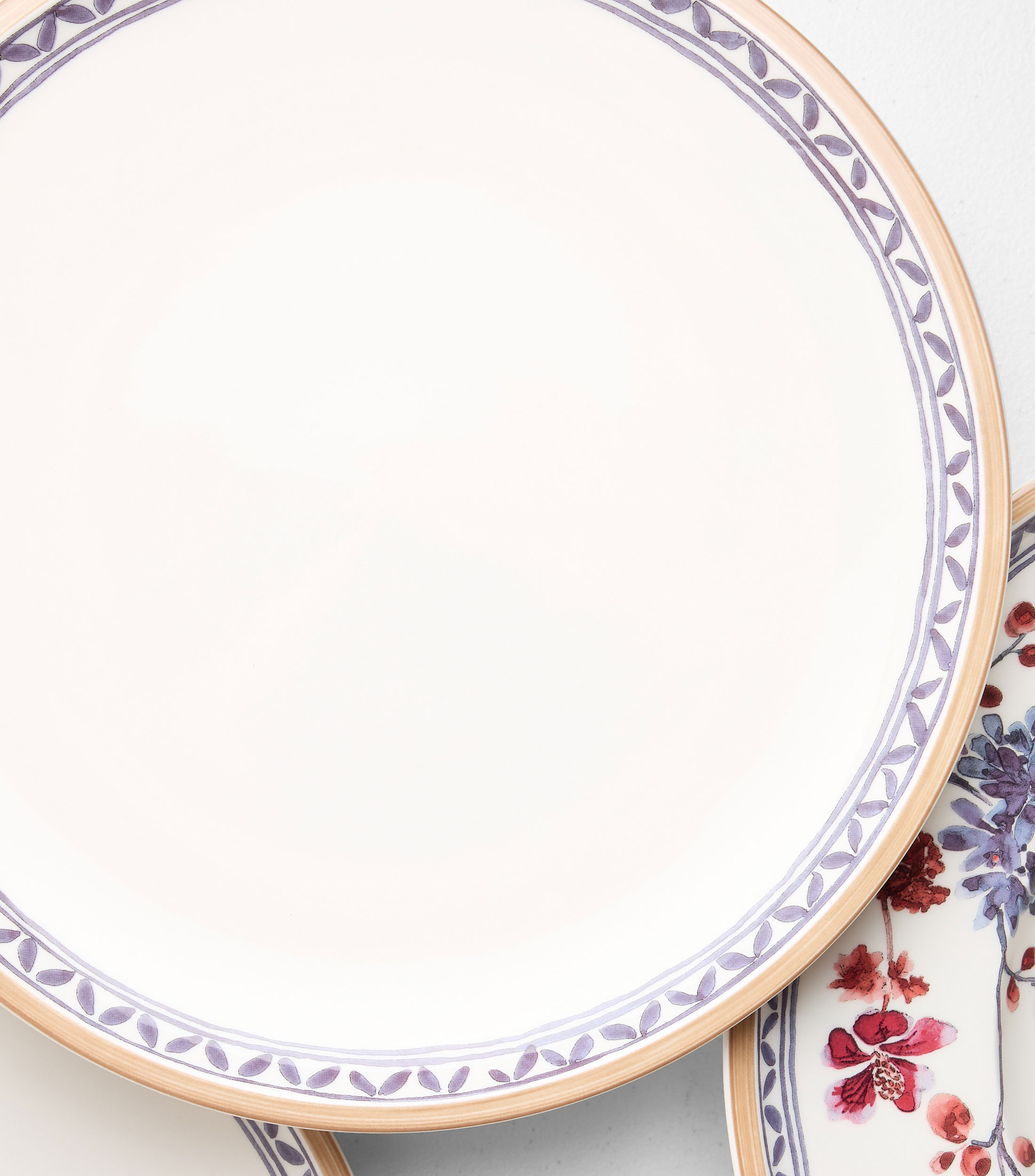 Plato Llano Artesano Lavender mediterraneo