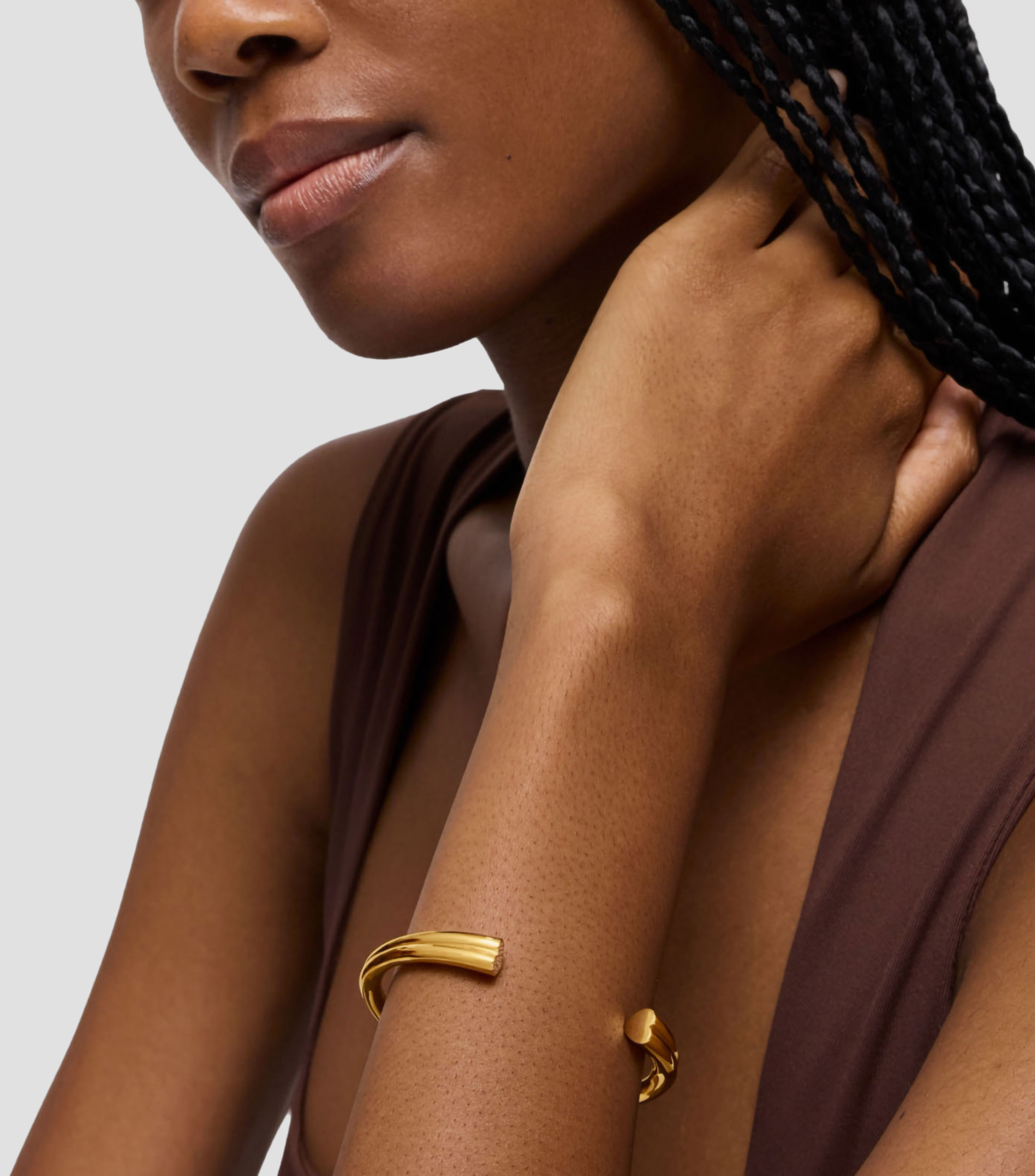 Brazalete abierto en plata .925 con rodalitas Tous 1950 Mujer