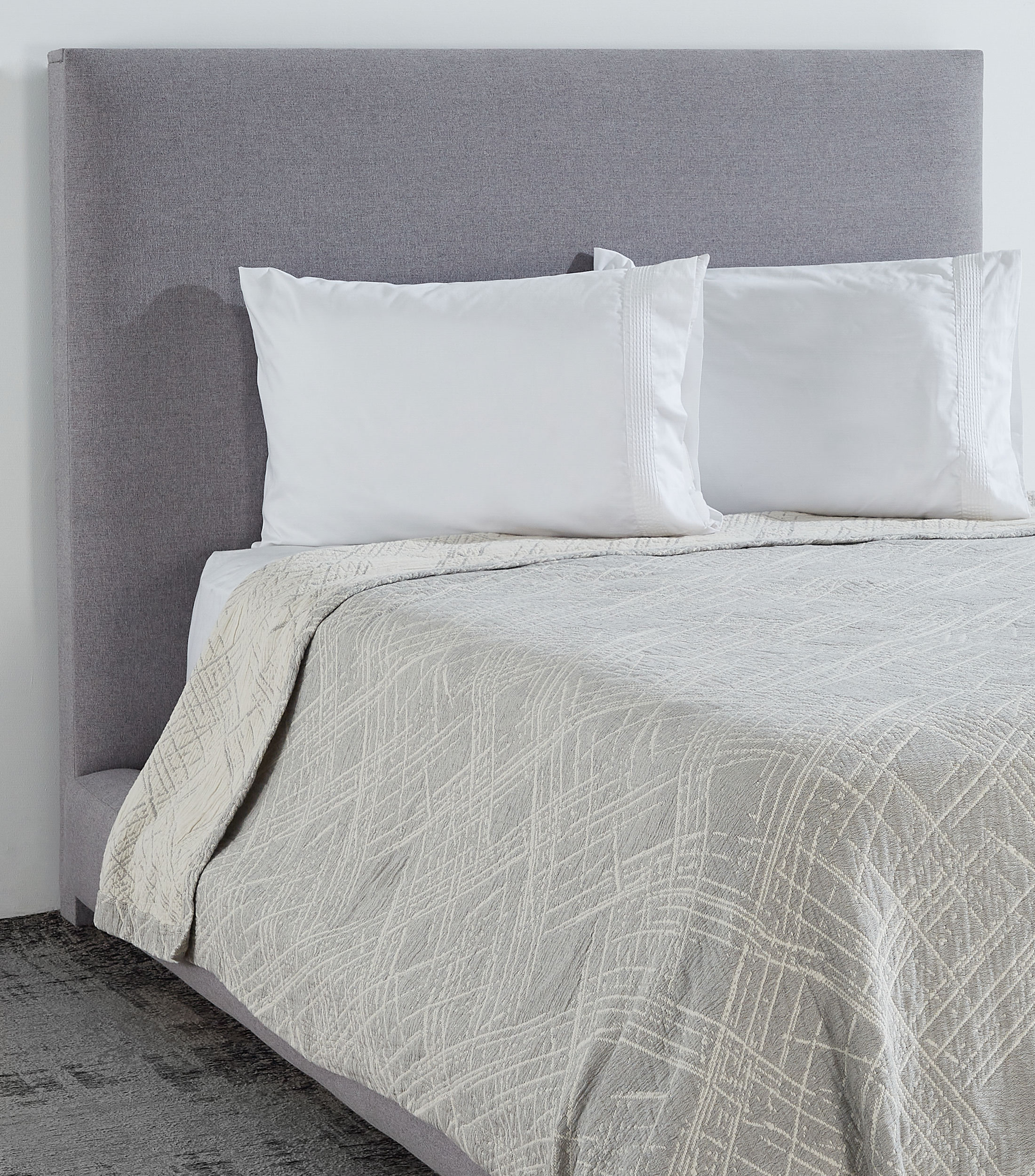 Cubrecama Individual Cuarzo Gris