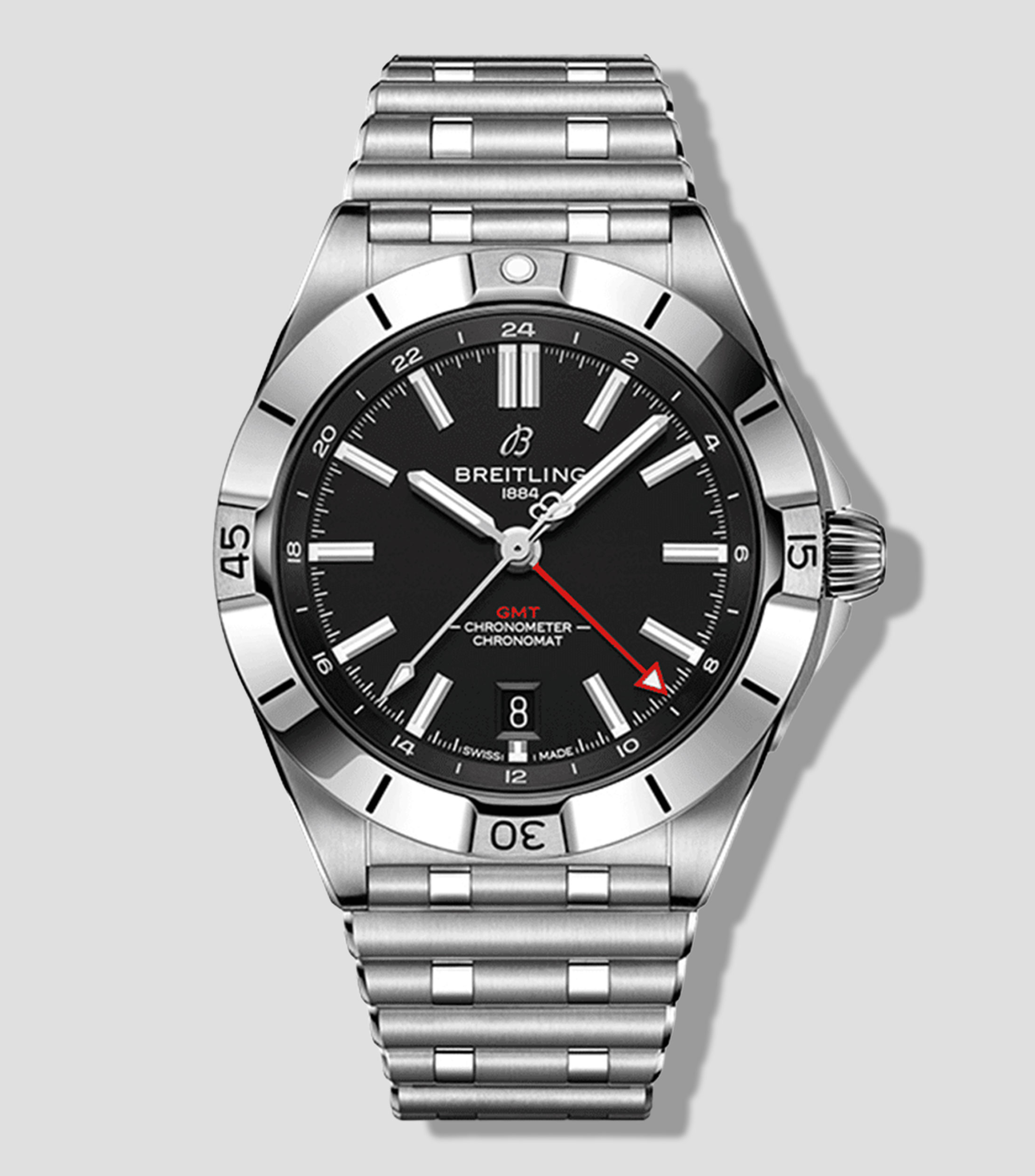 Reloj para Hombre Chronomat GMT casual plateado