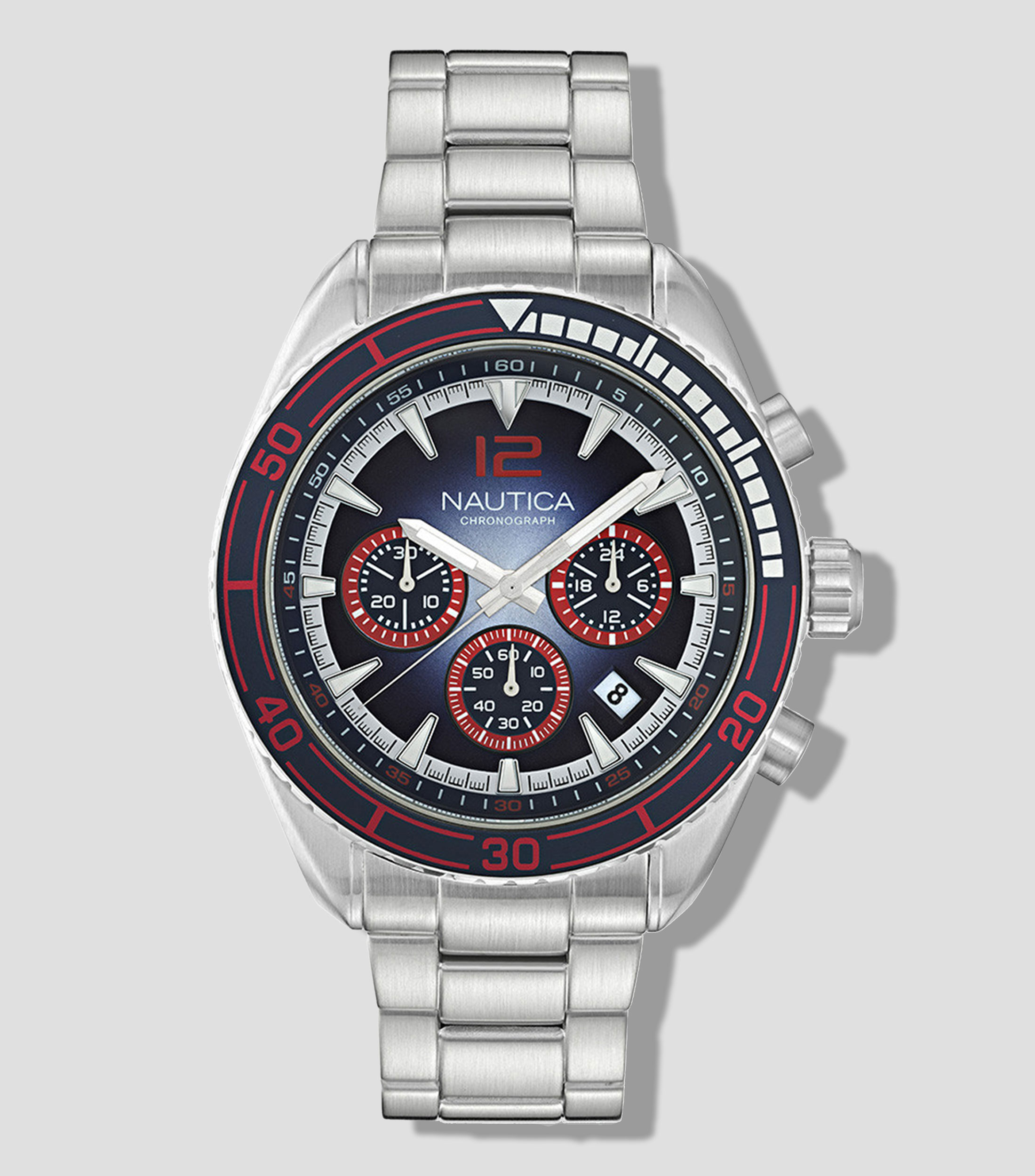 Reloj para hombre Key Biscaine Casual, Plateado, Azul Navy