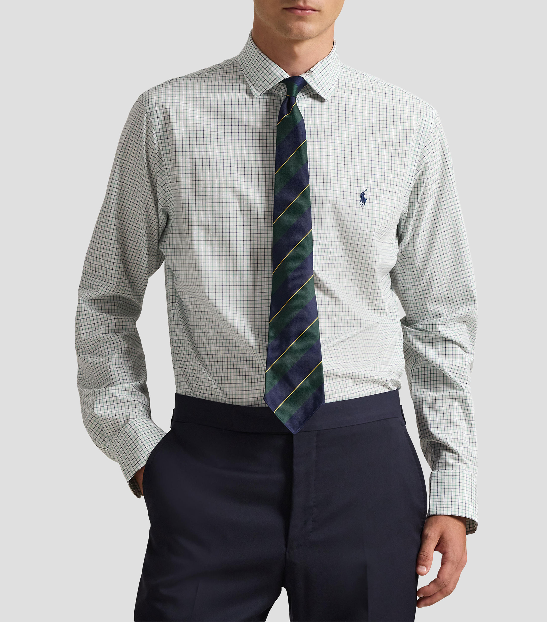 Camisa de cuadros manga larga Hombre