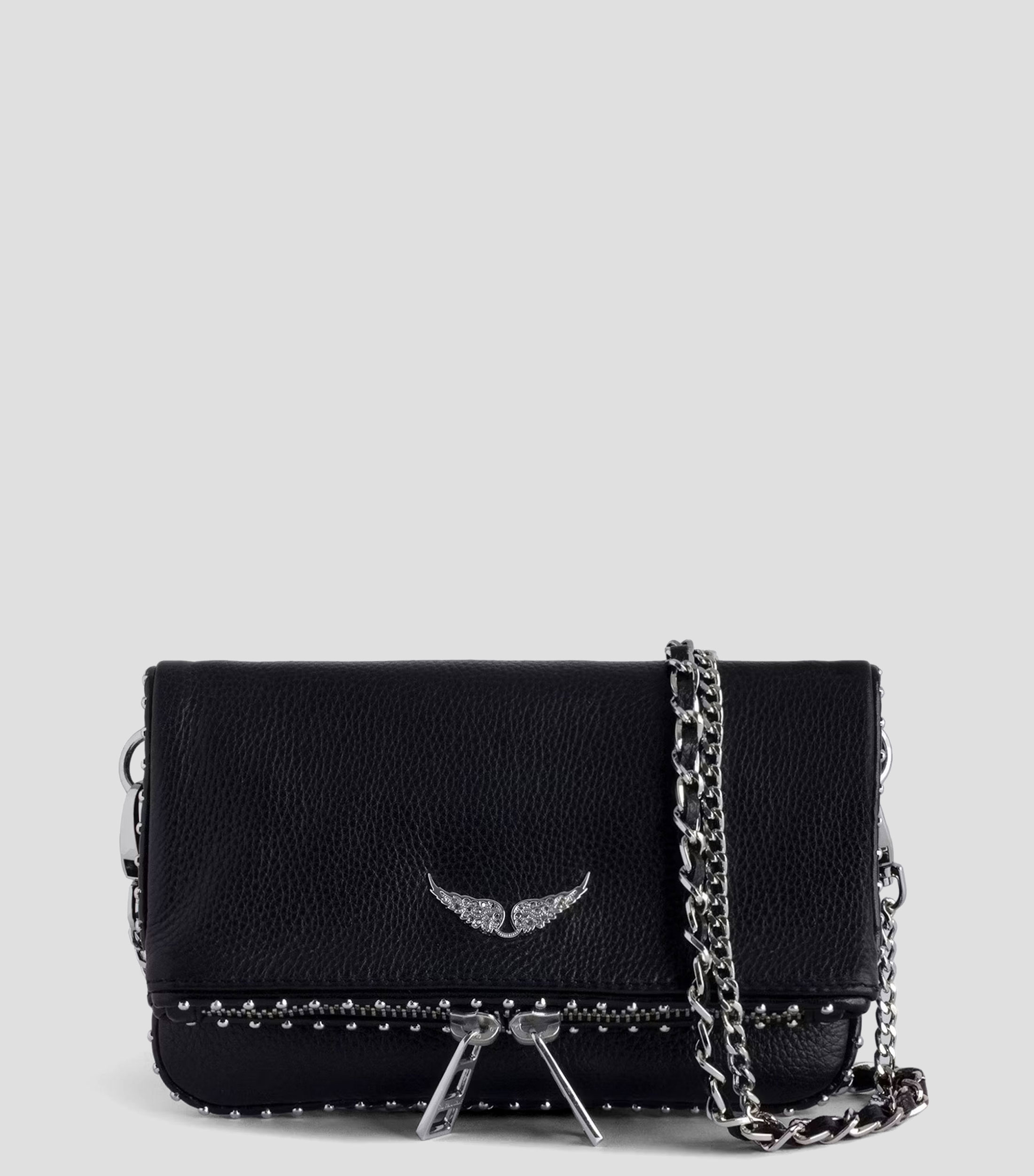 Bolsa shoulder en piel granulada Mujer