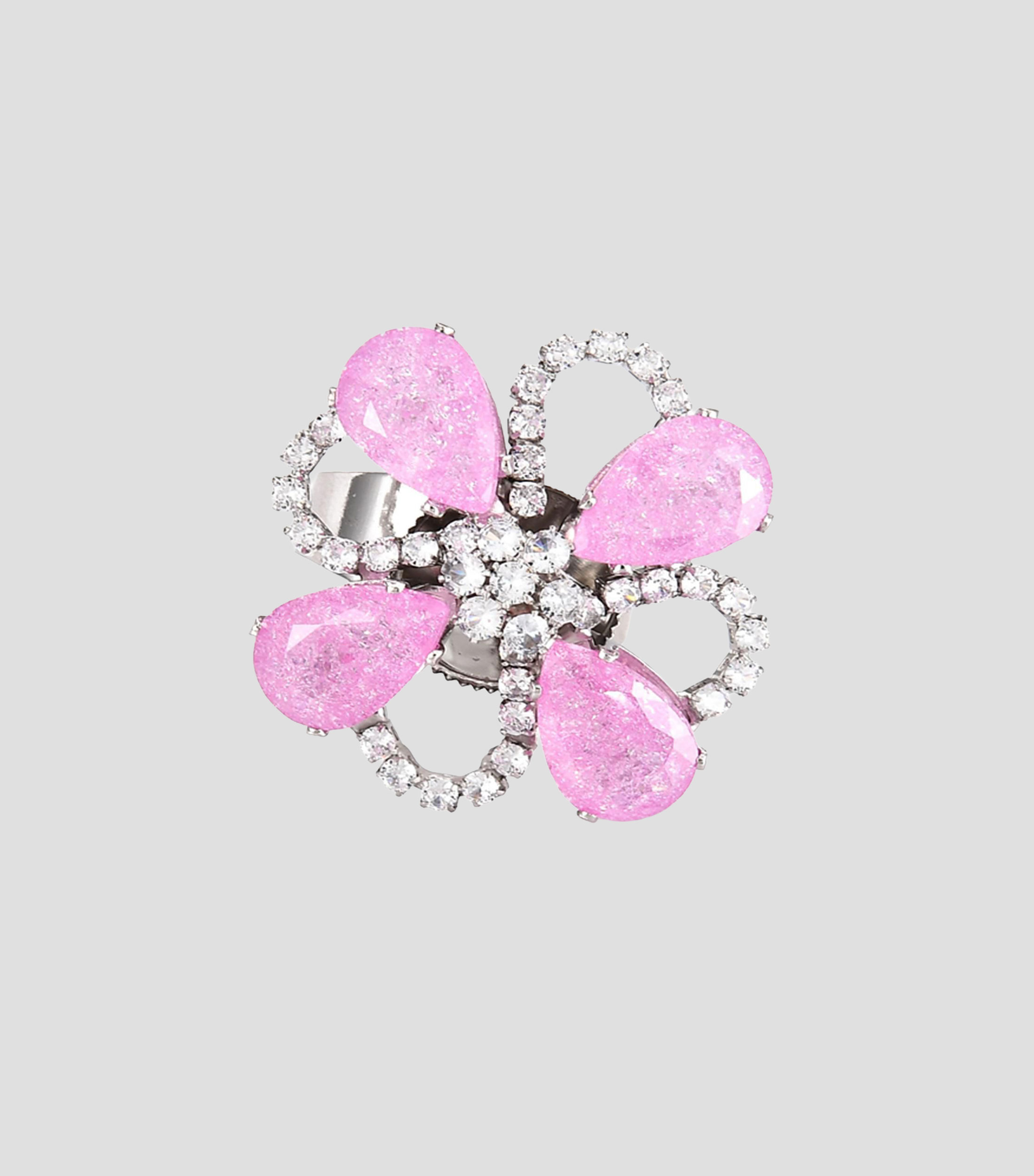 Anillo con cristales Mujer