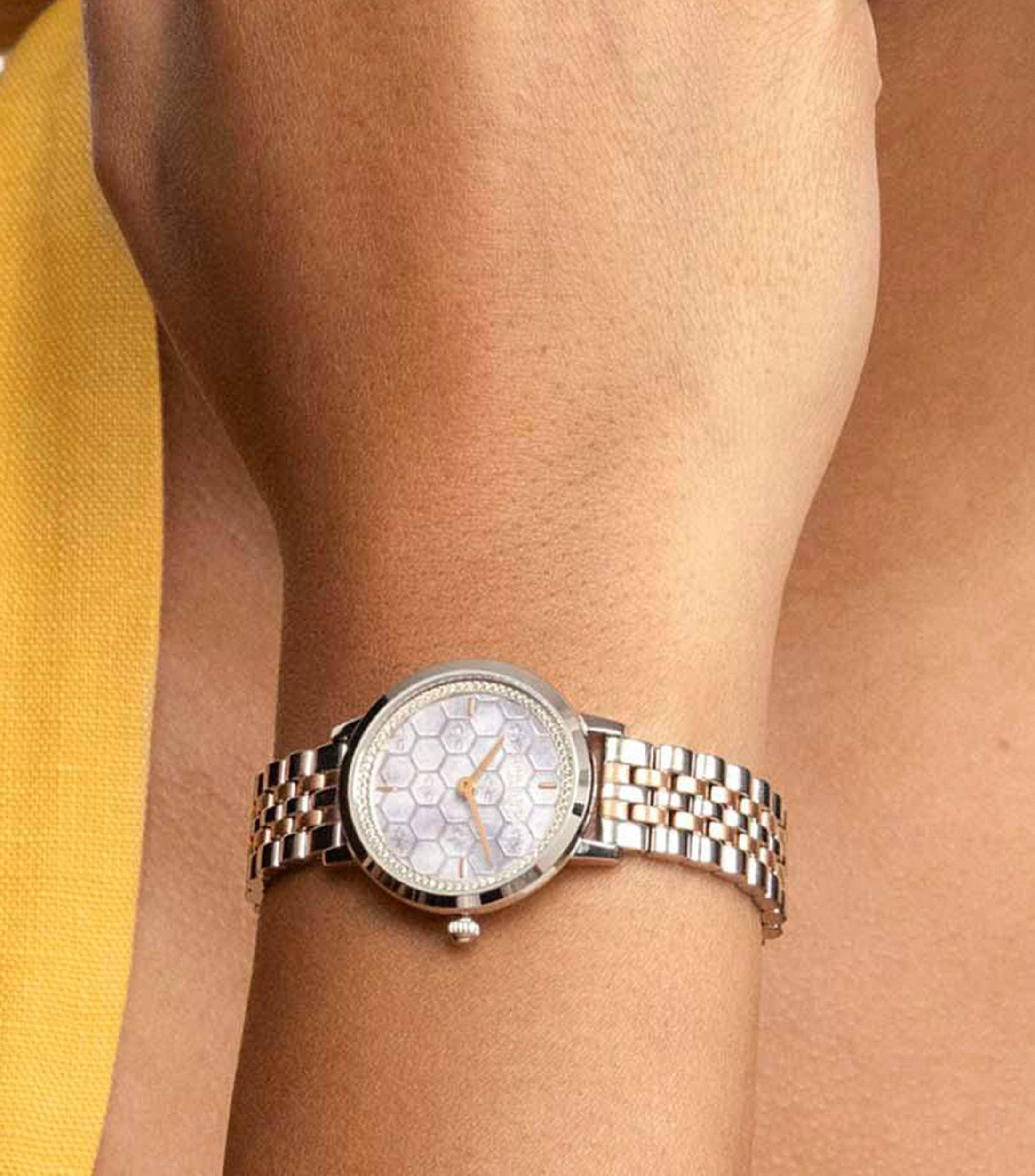 Reloj para Mujer Honeycomb Casual, Plateado