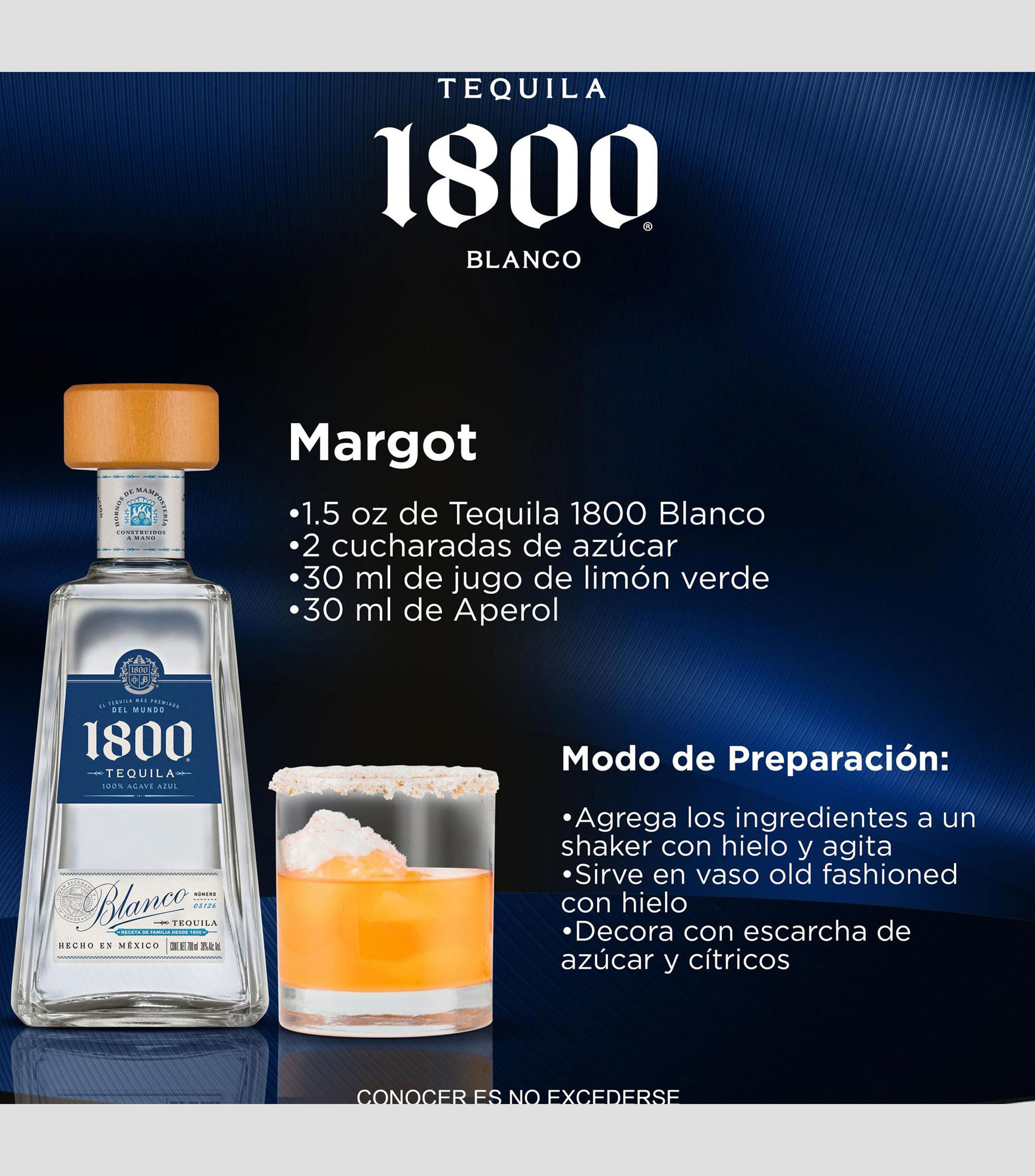 Tequila blanco 1800, 700 ml