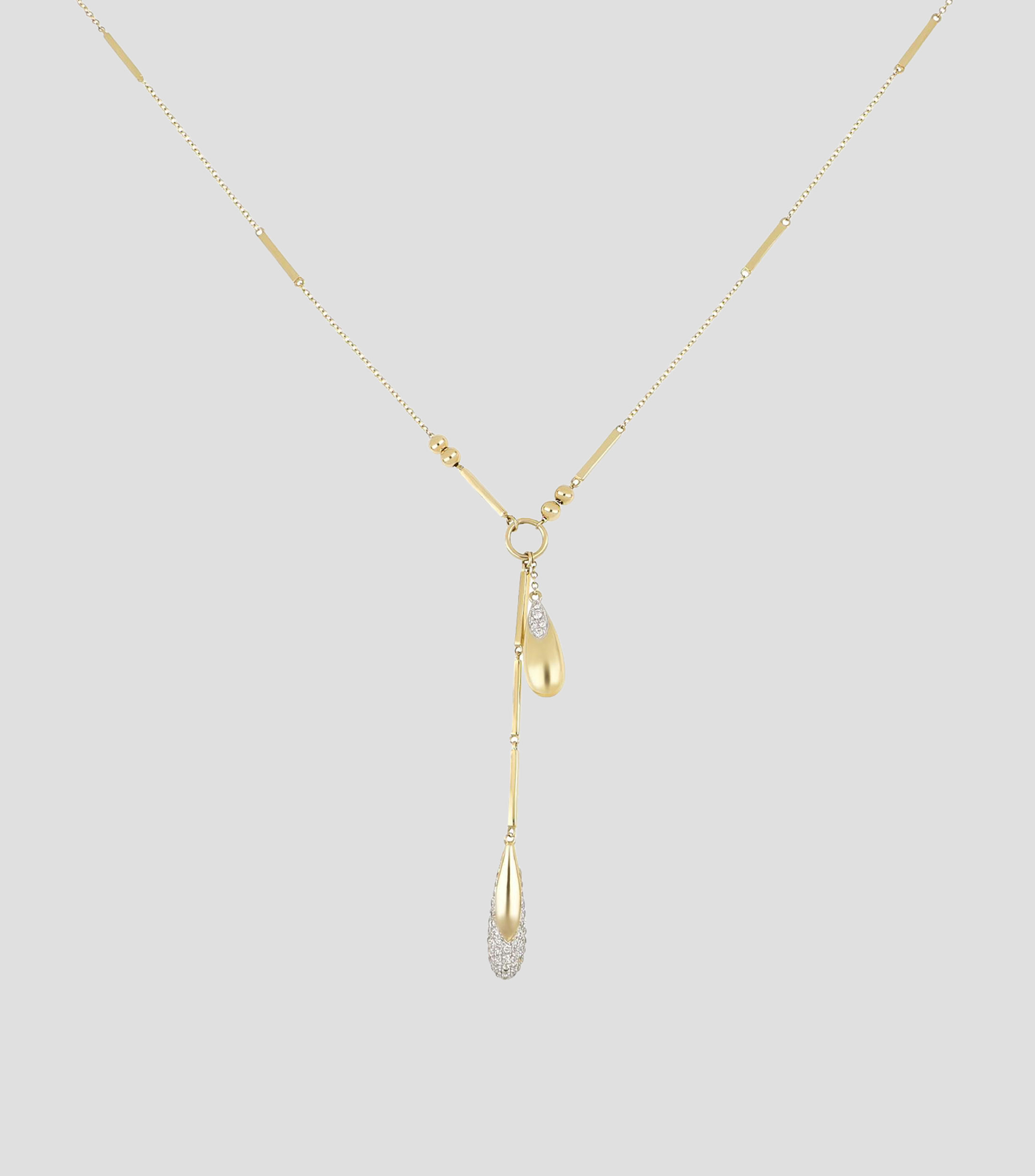 Gargantilla en oro amarillo de 14 kilates con diamante Mujer