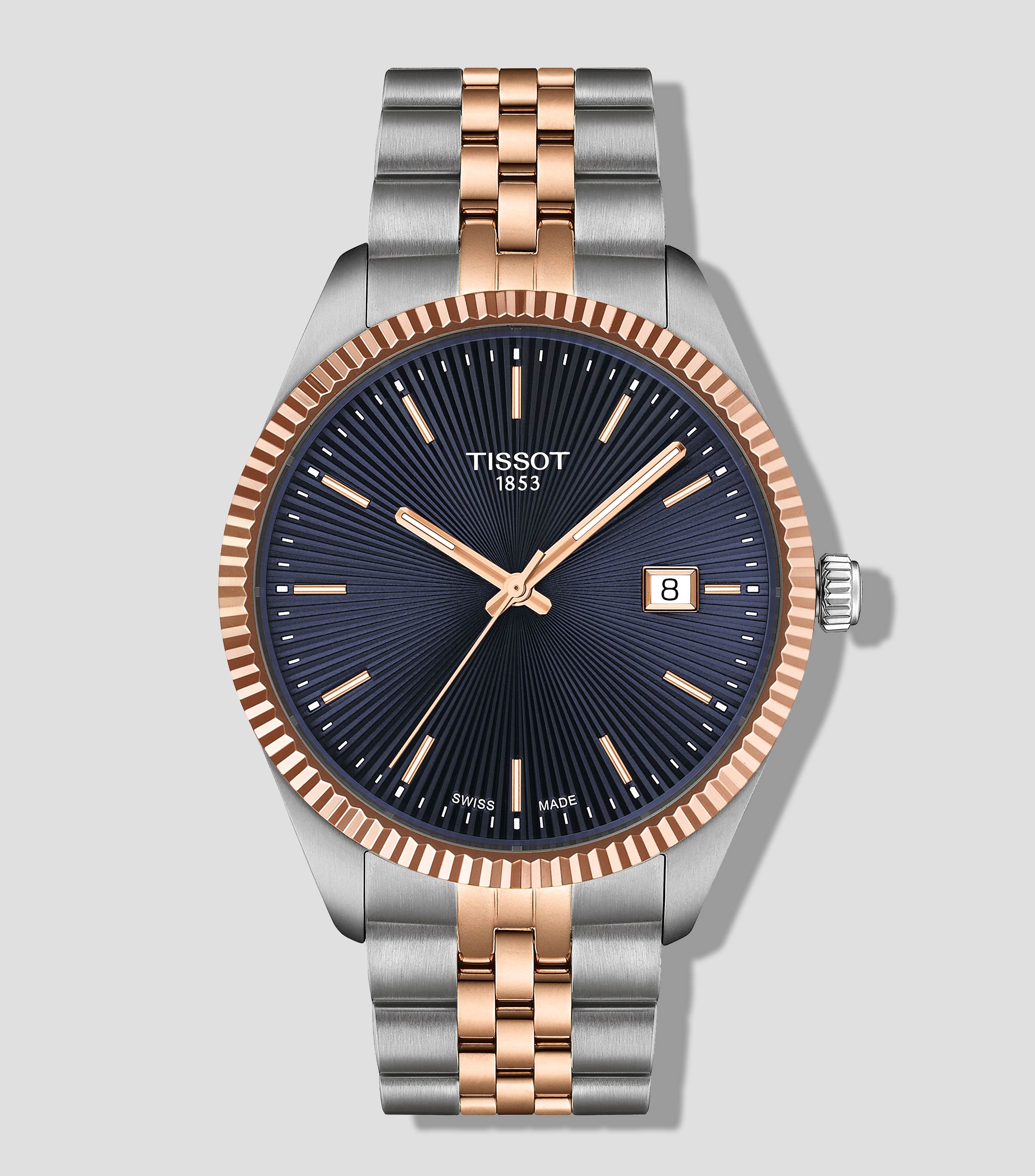 Reloj para Hombre Ballade Casual Azul, Oro Rosa