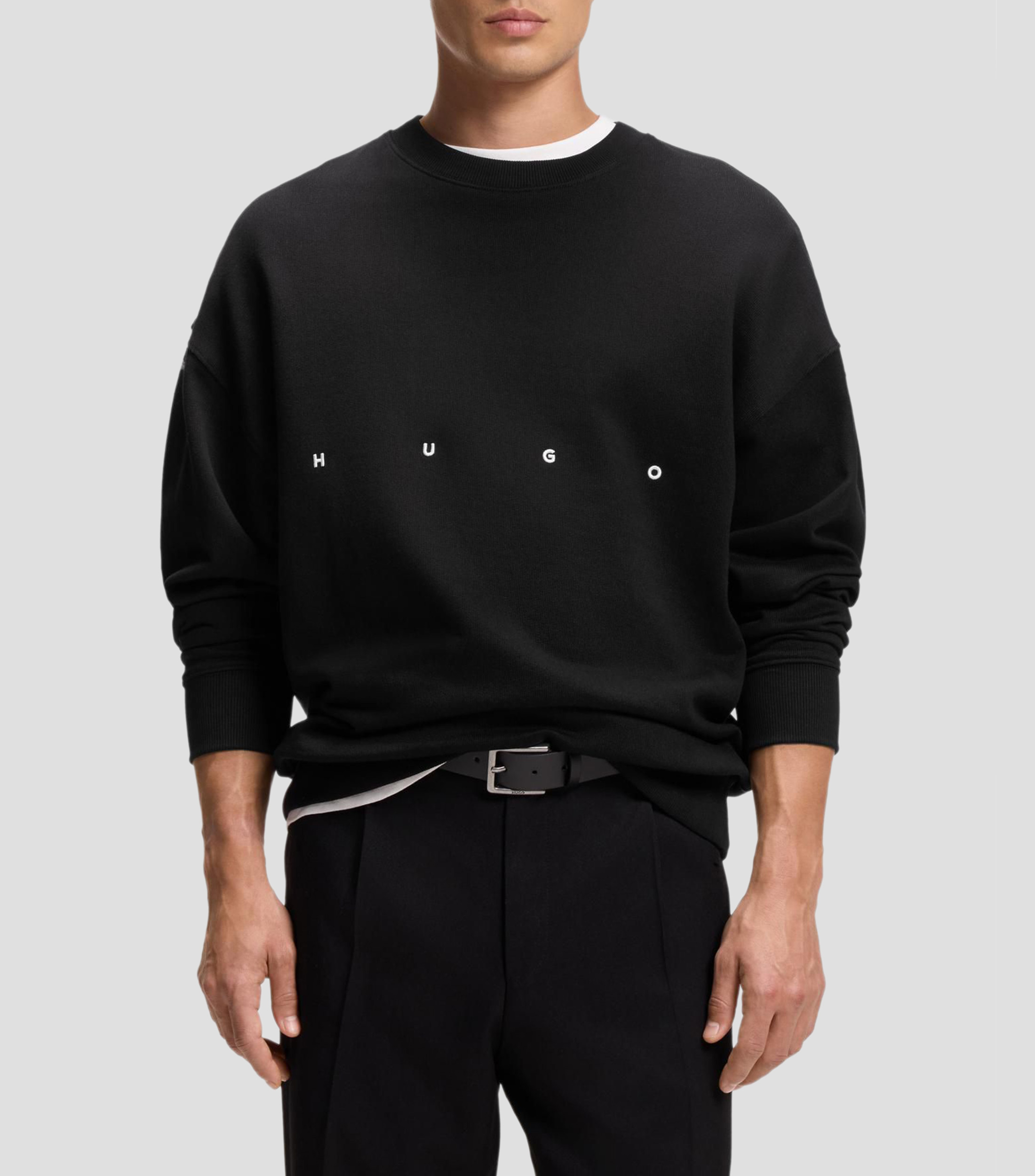 Sudadera de algodón con logo bordado y estampado gráfico Hombre