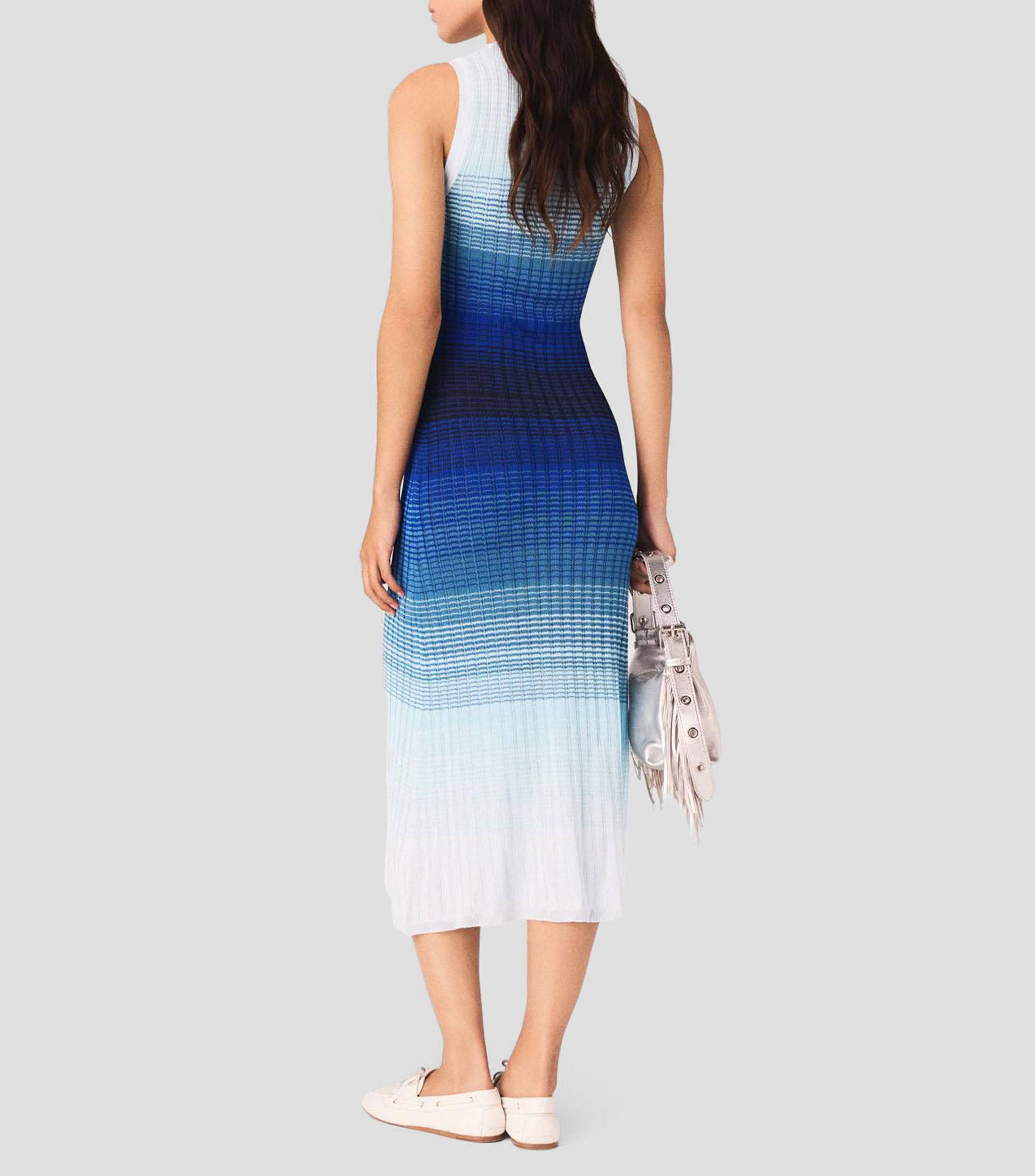 Vestido largo estampado Mujer
