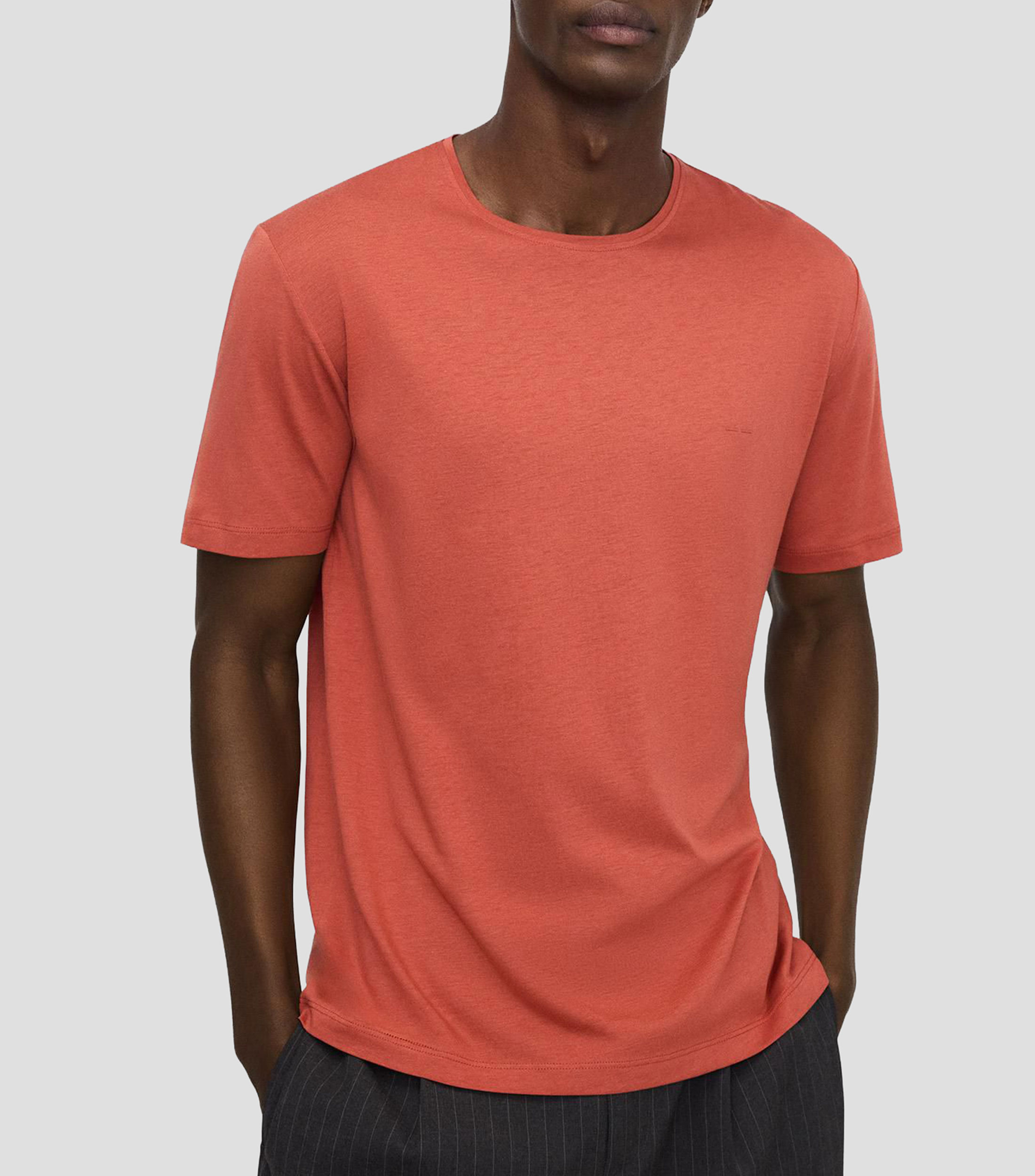 Playera cuello redondo manga corta lisa Hombre