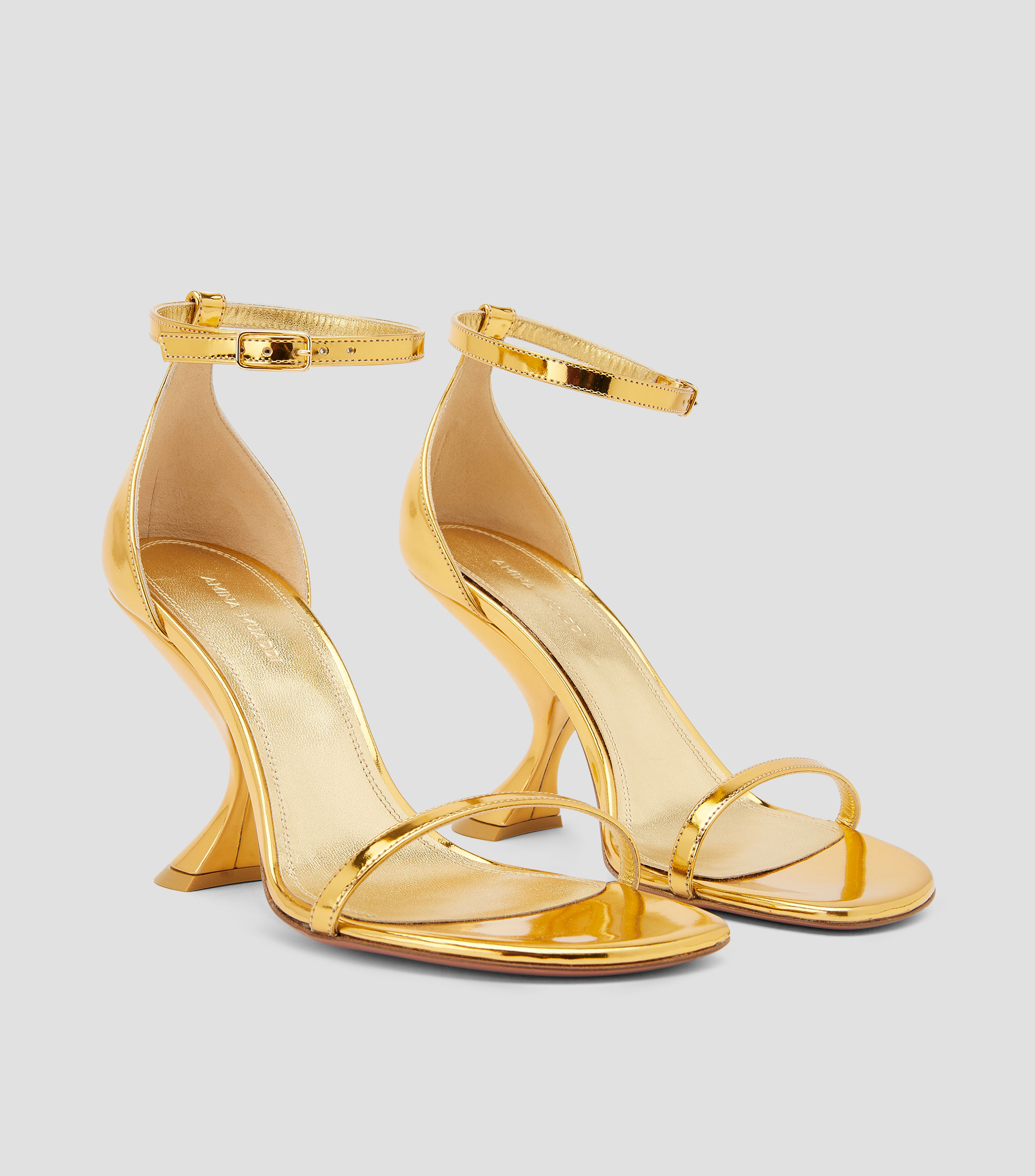Sandalias con tacón alto media luna Mujer