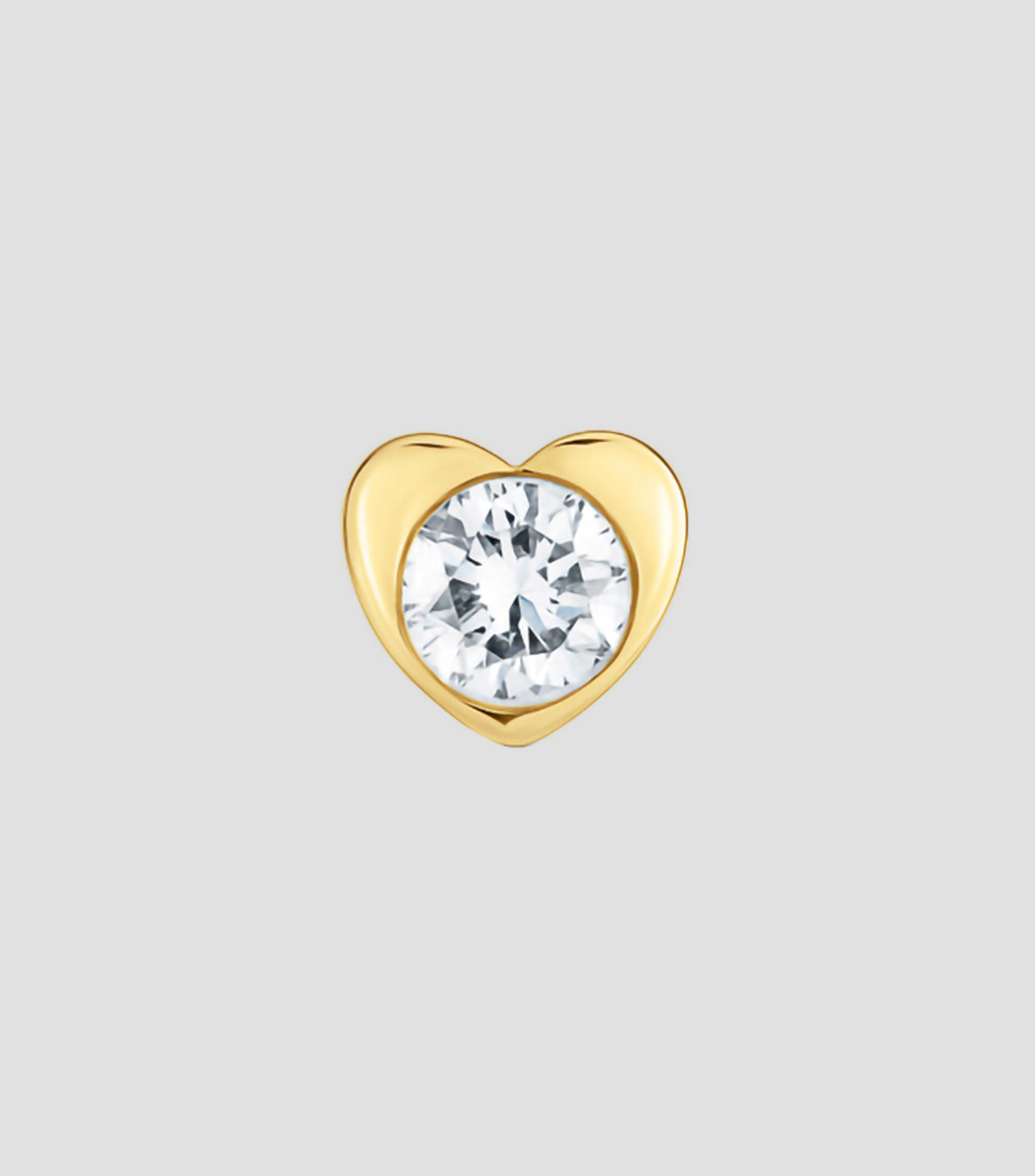 Arete en oro amarillo de 14 kilates Lili Motives con diamantes Mujer