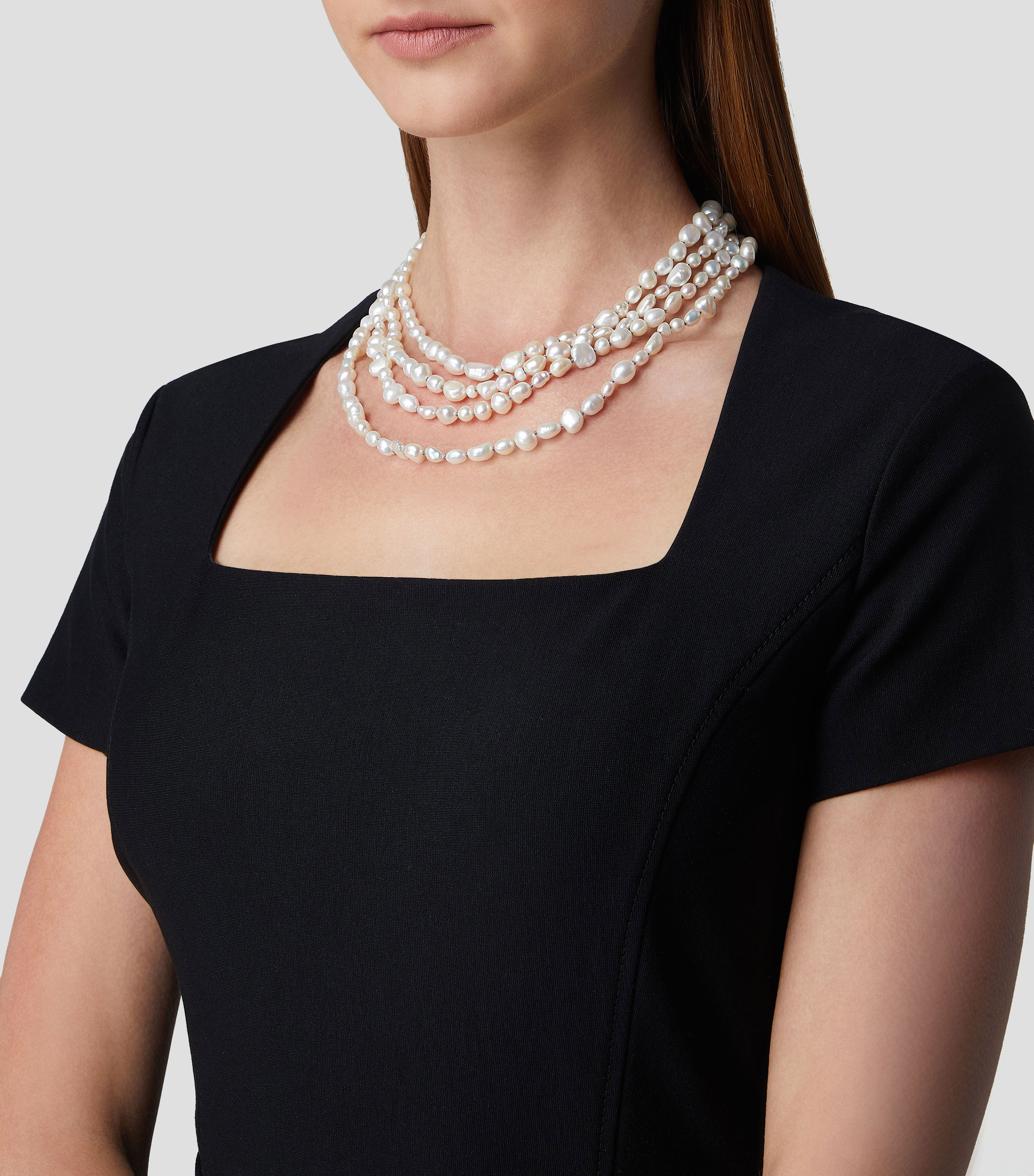 Collar en Plata .925 con Perlas Mujer