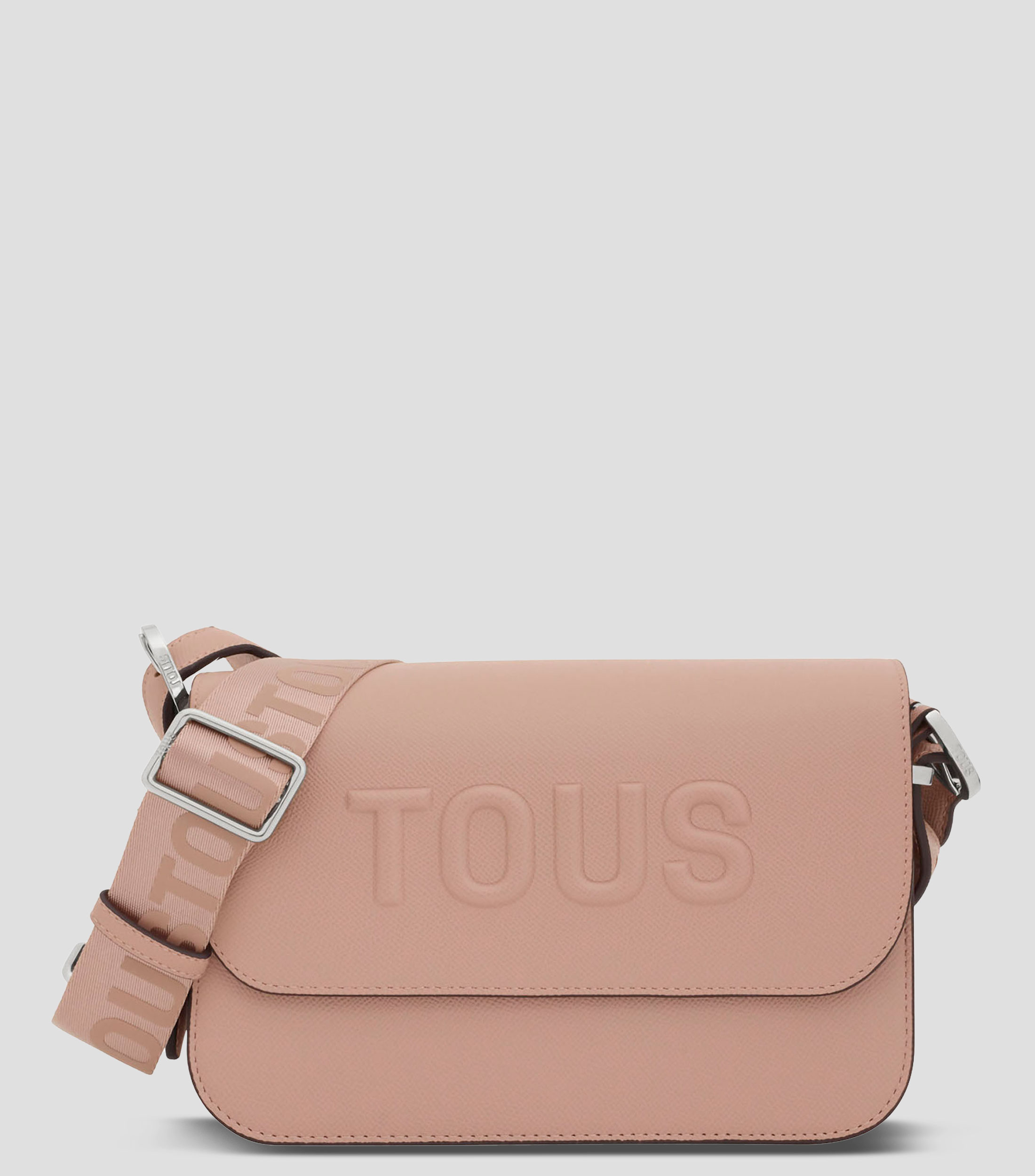 Bolso crossbody café Brenda con logotipo Mujer