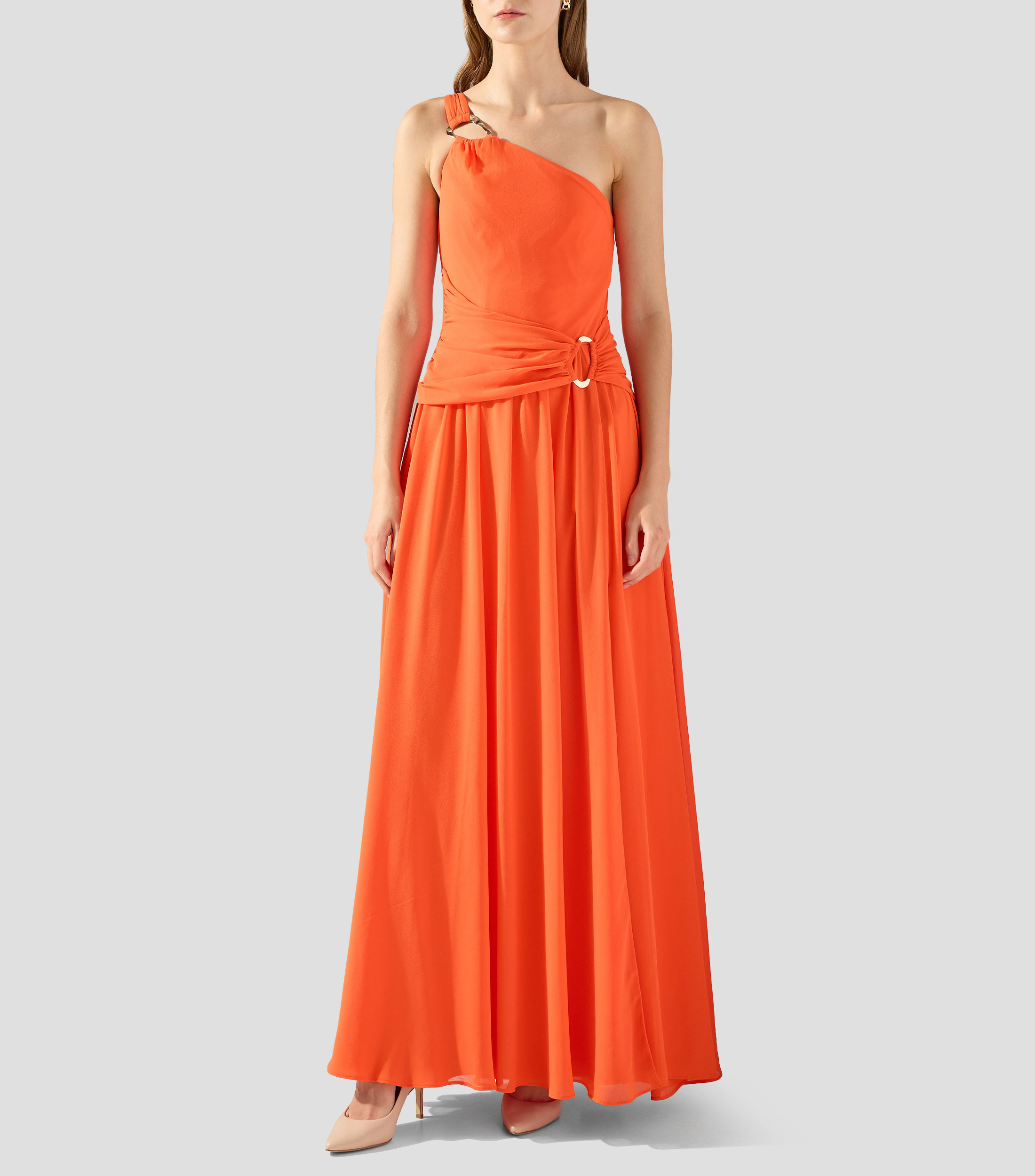 Vestido de fiesta largo liso Mujer