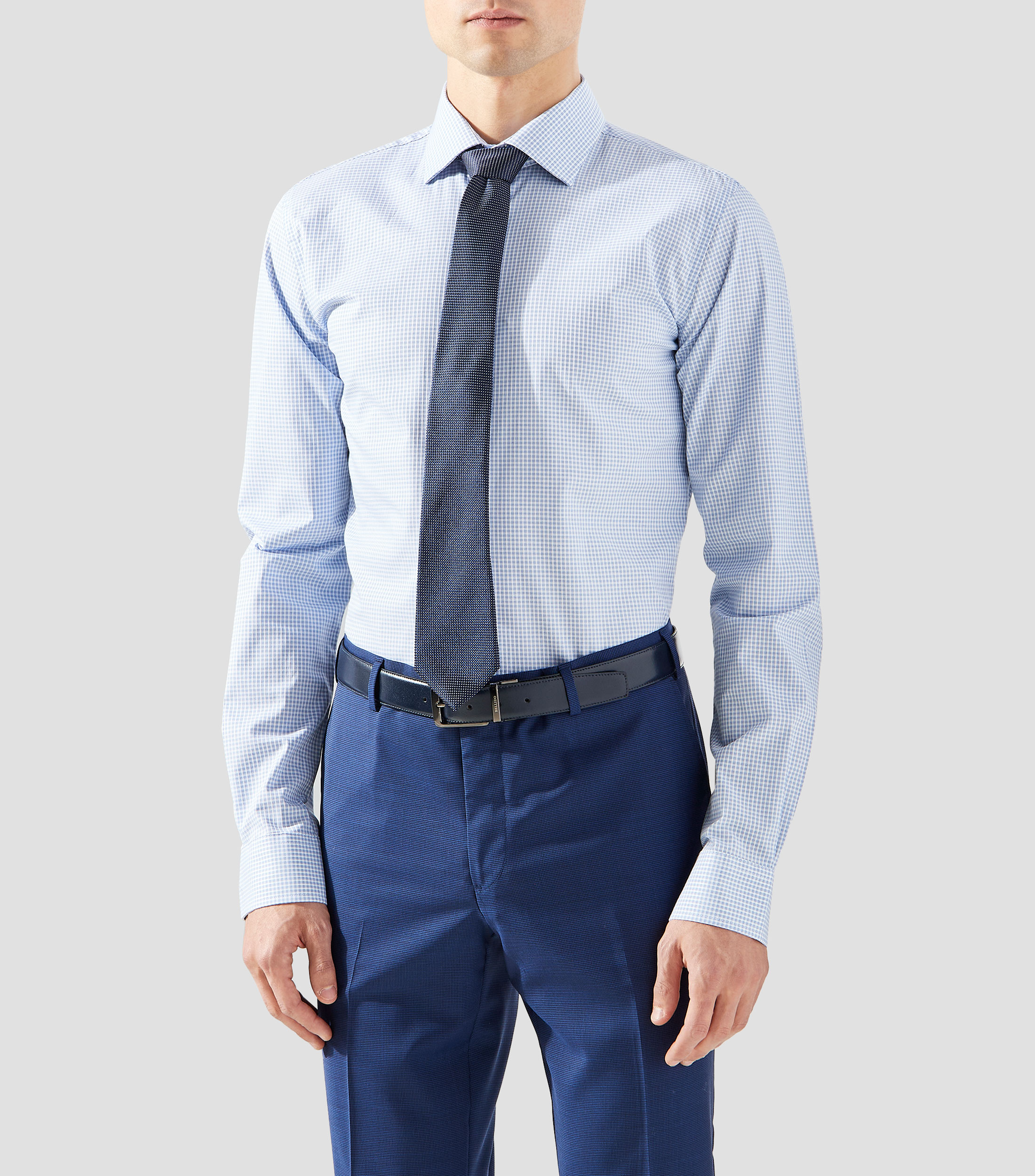 Camisa de cuadros manga larga Hombre