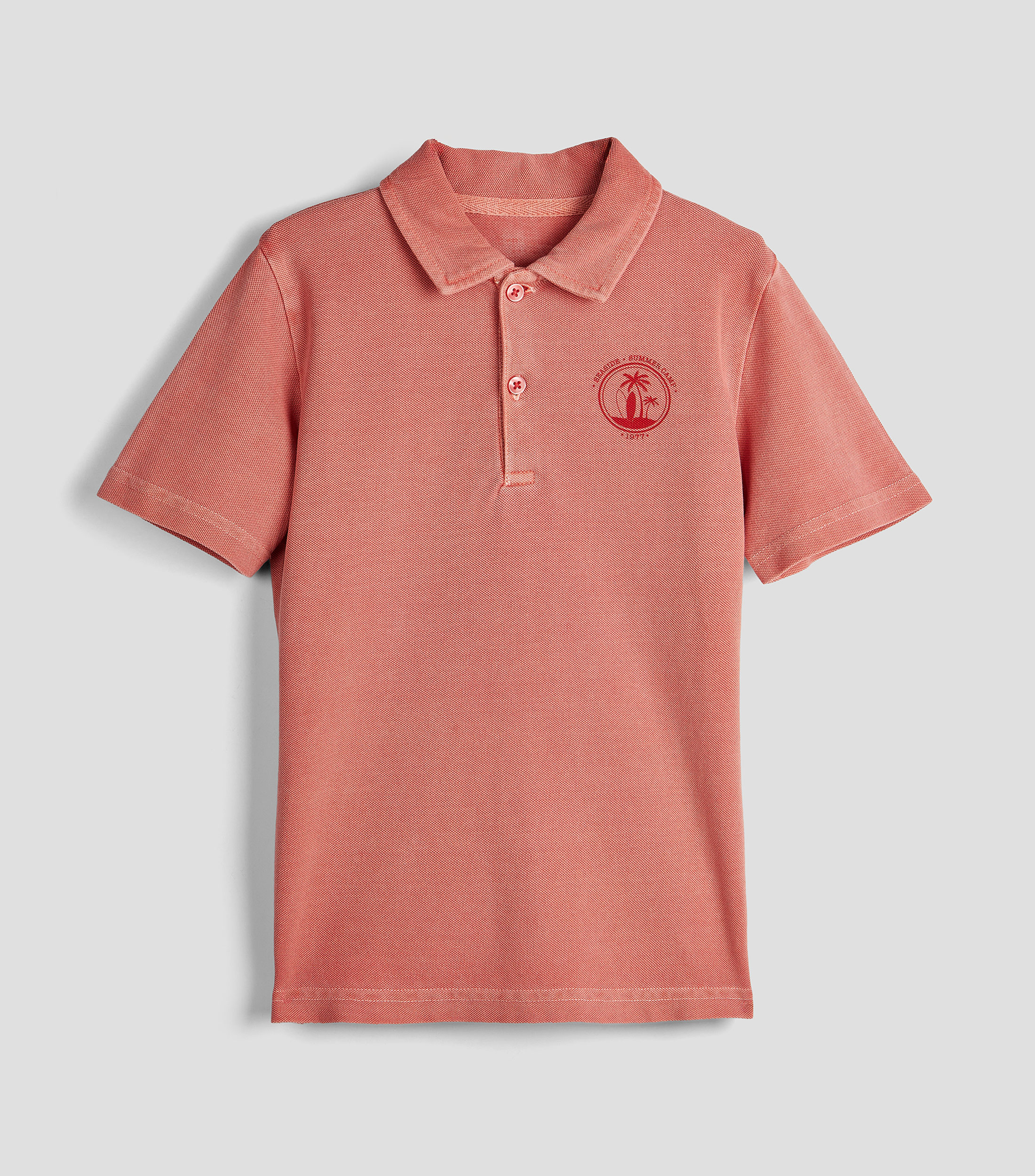 Playera tipo polo manga corta lisa Niño
