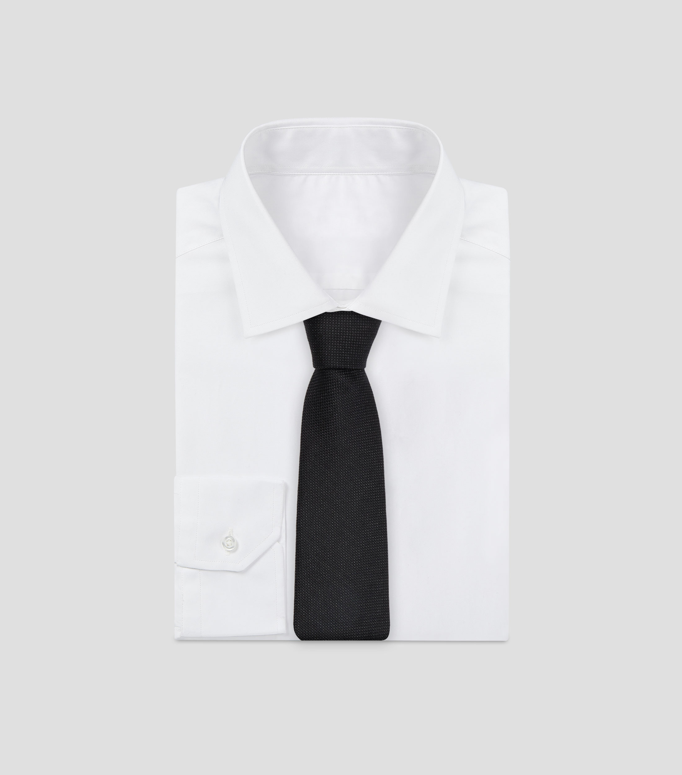 Corbata ancha en seda Microdiseño