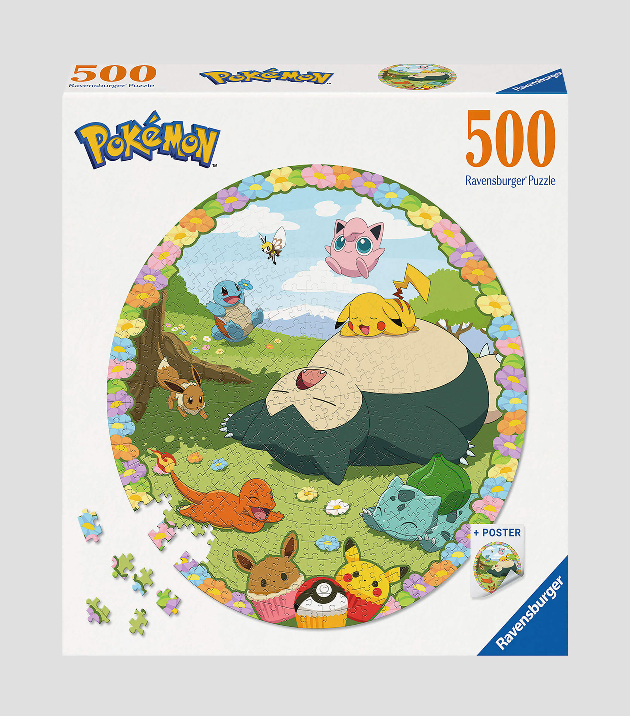 Rompecabezas Pokémon Round, 500 piezas